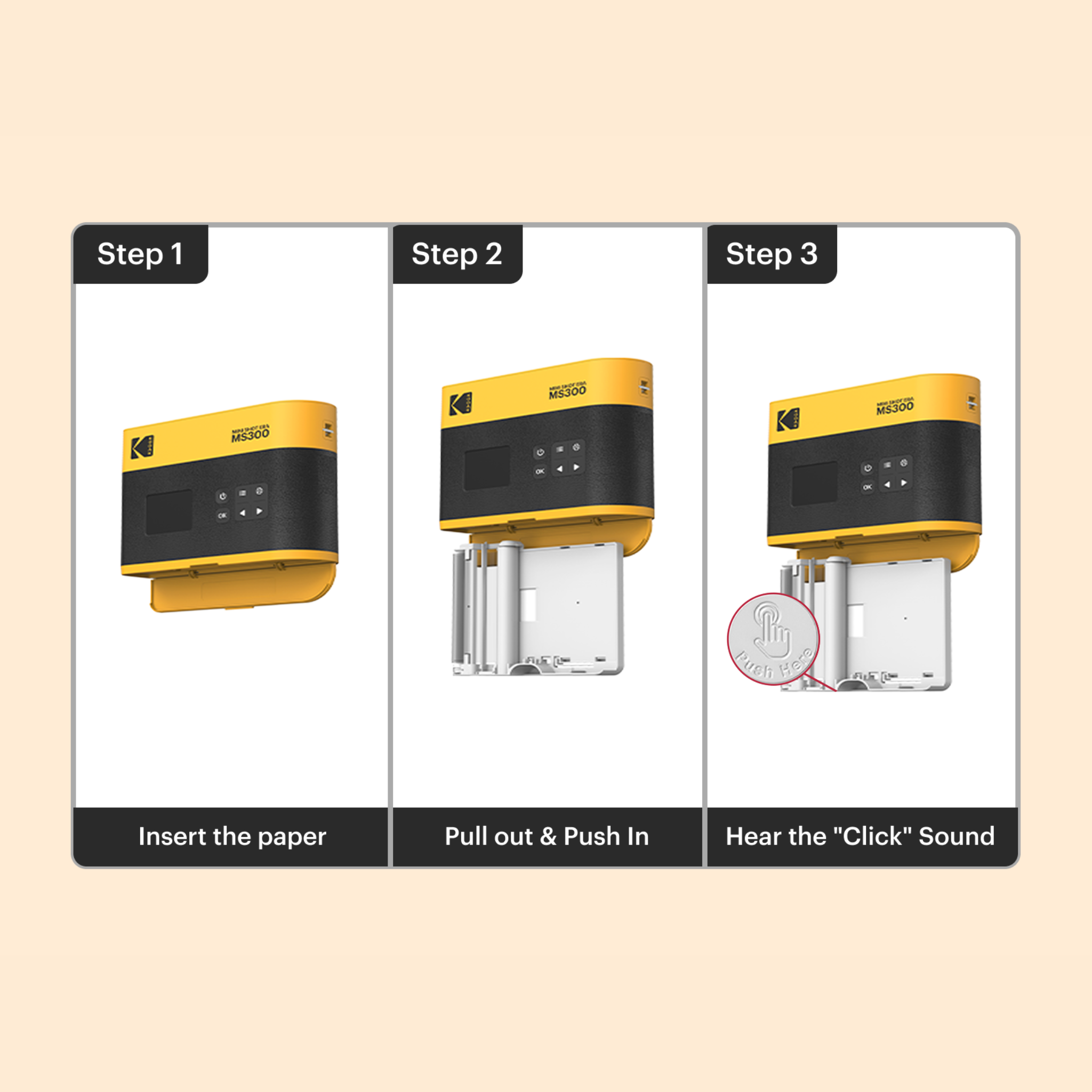 KODAK 4PASS All-in-one 3"x3" Cartridge, 60 Photos (ICRG-360)