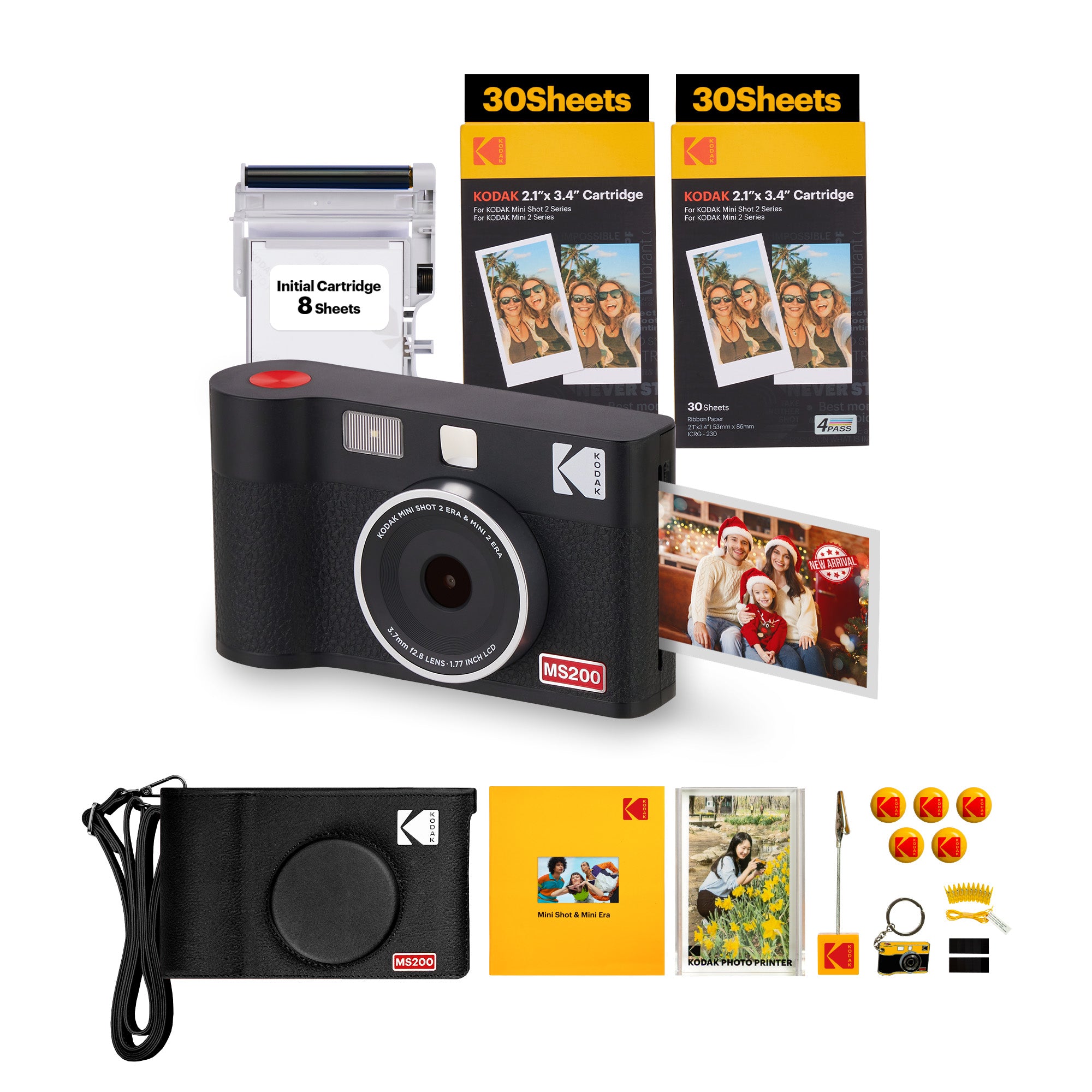 KODAK Mini Shot 2 ERA Gift Bundle (2.1x3.4) (Camera + 68 Sheets +  Accessories)