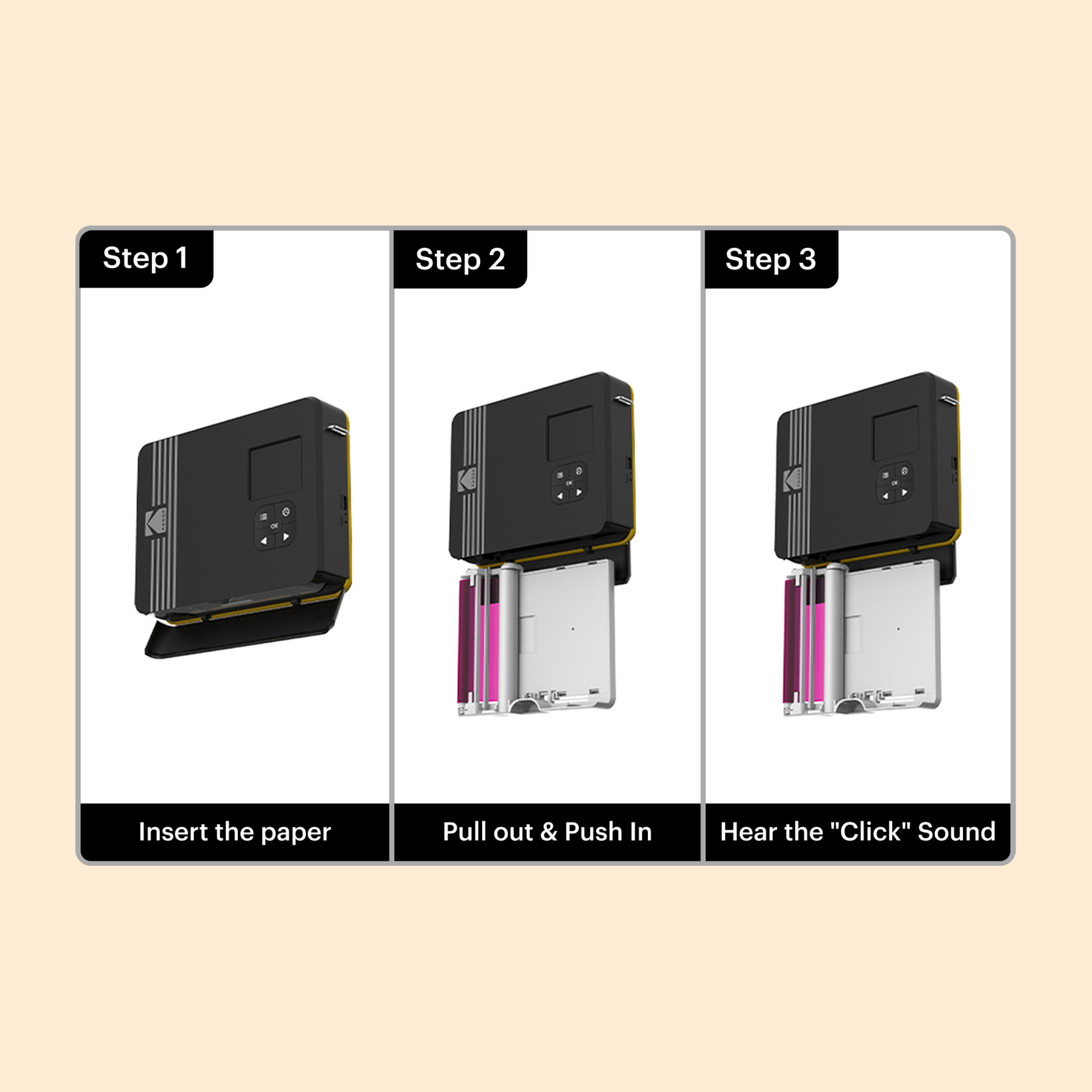 KODAK 4PASS All-in-one 3"x3" Cartridge, 60 Photos (ICRG-360)