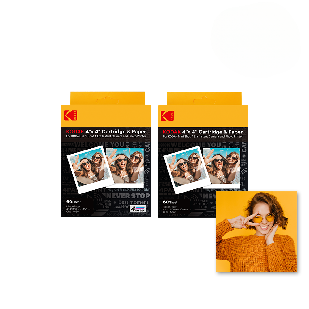 KODAK 4PASS All-in-one 4"x4" Cartridge, 120 Photos (ICRG-4120)