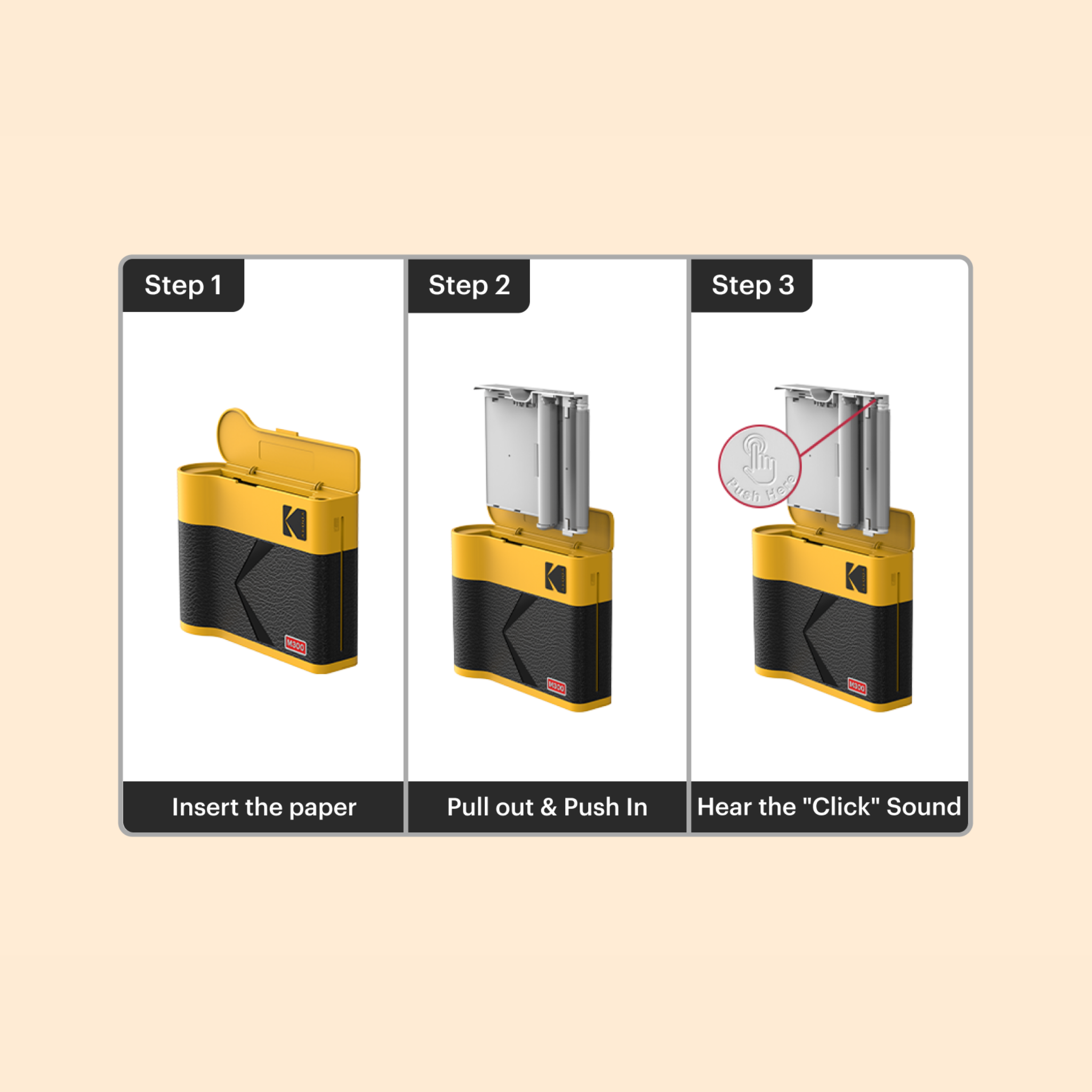 KODAK 4PASS All-in-one 3"x3" Cartridge, 60 Photos (ICRG-360)