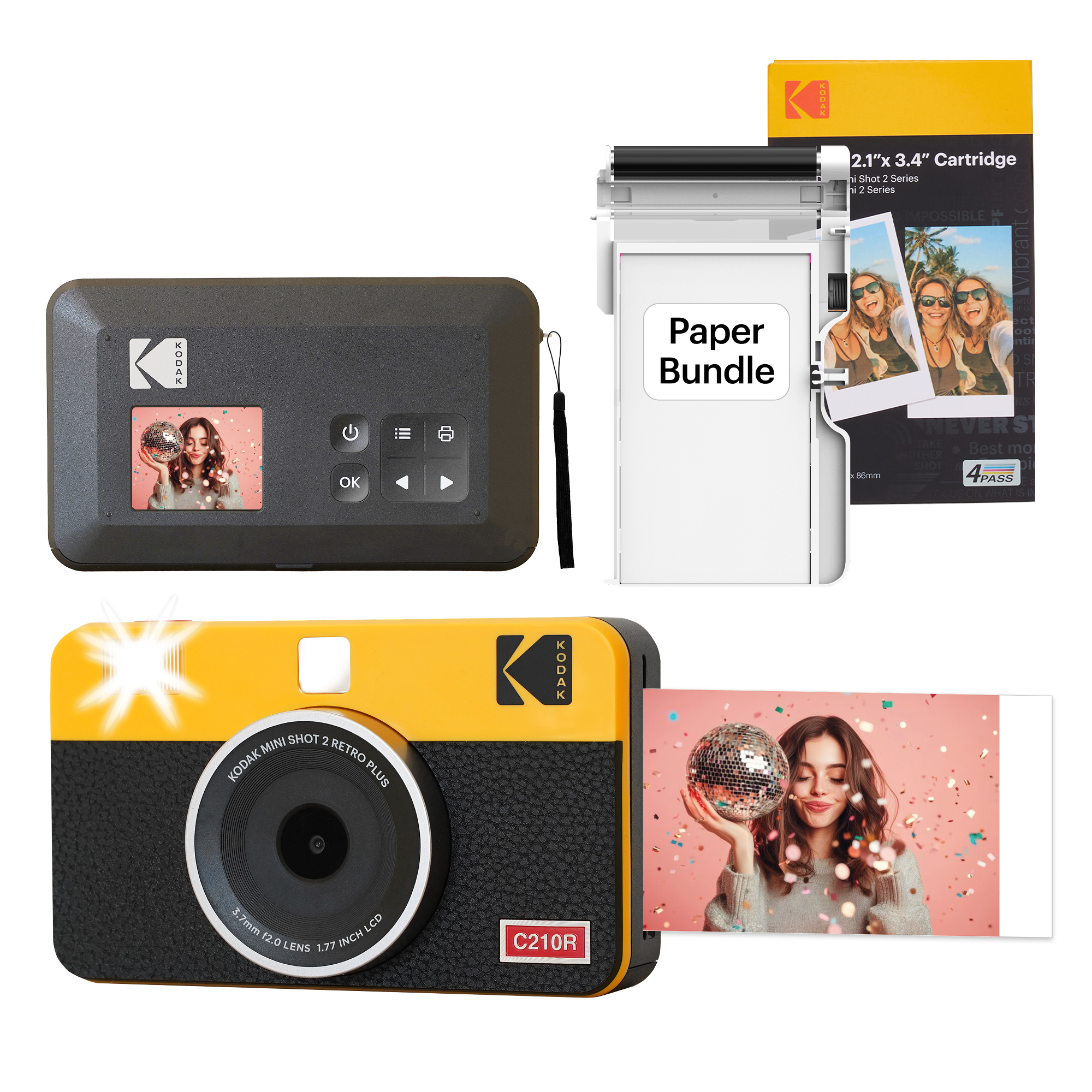 プリンター・複合機 KODAK Mini 2 Retro Kodak Mini 2 Retro Portable Instant Photo Printer | 2.1 x 3.4