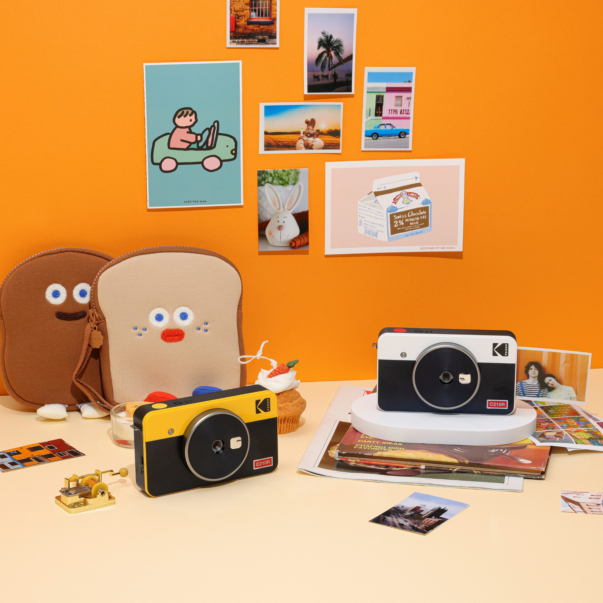 Kodak Mini Shot 2 Tragbare, kabellose Sofortbildkamera und Fotodrucker im Retro-Stil, Real Photo (2.1x3.4) 4Pass-Technologie