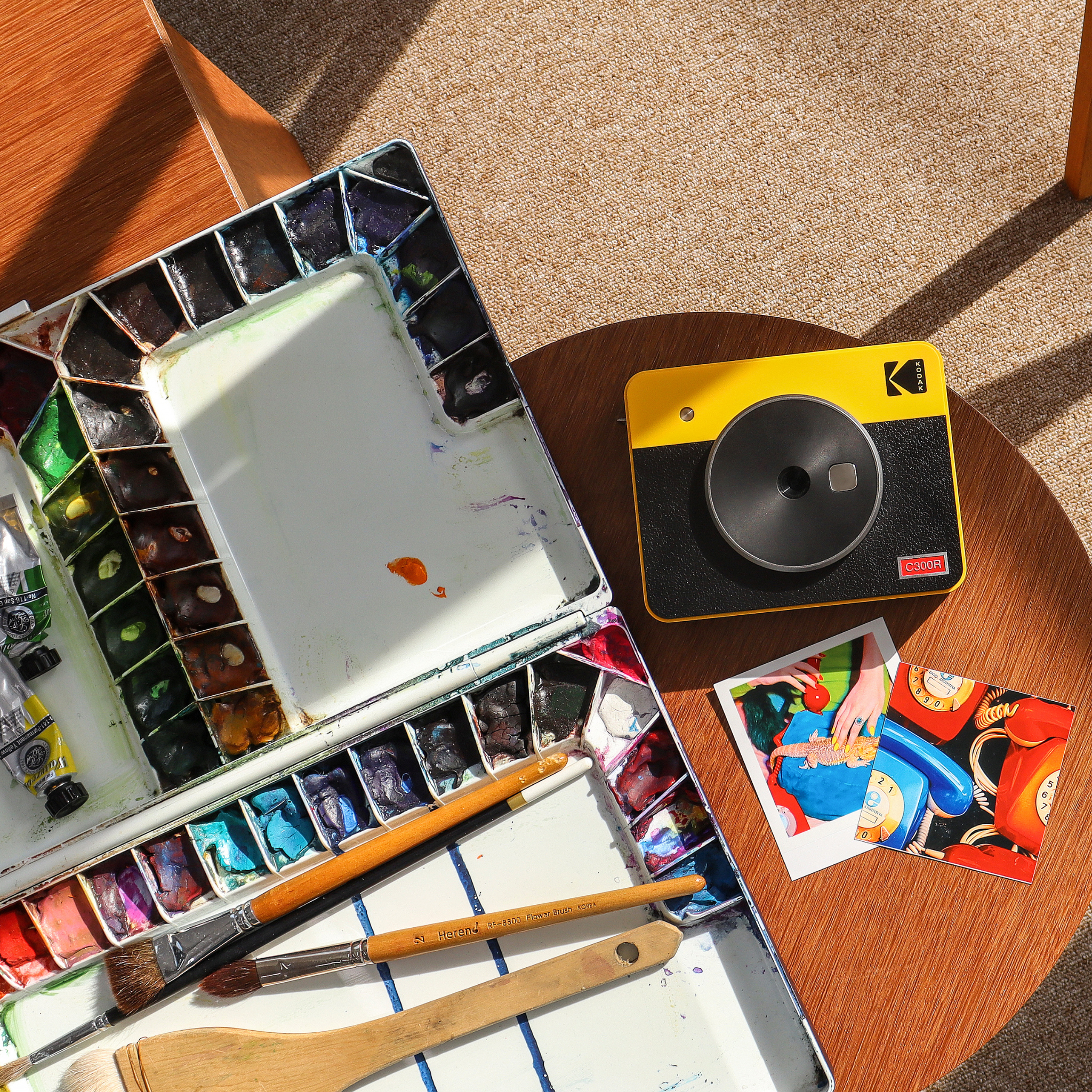 KODAK Mini Shot 3 Retro 4PASS Appareil photo instantané et imprimante photo 2 en 1 (3 x 3 pouces) + coffret cadeau 68 feuilles