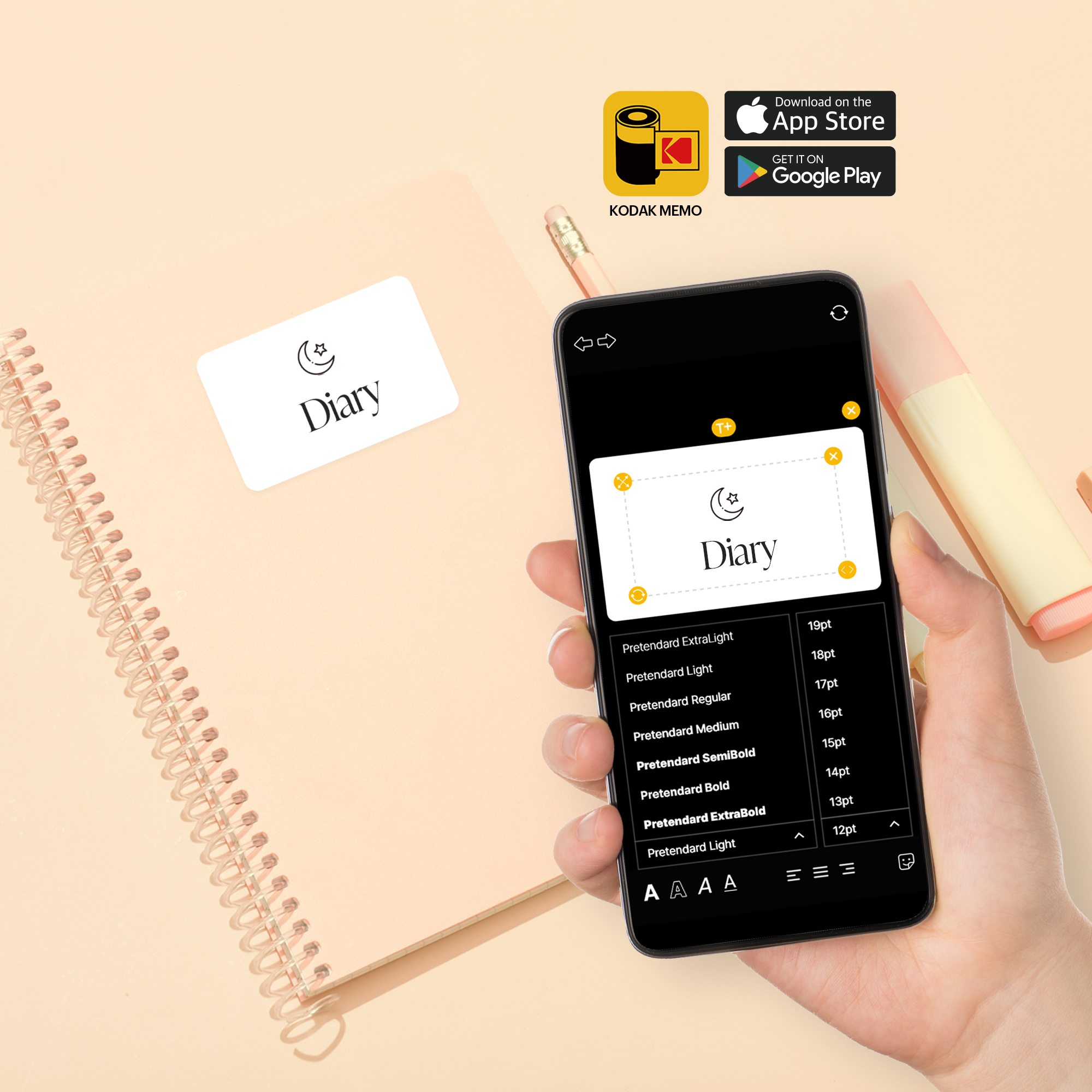 KODAK MemoShot Era MS100 Bundle - Instant Camera & Label Printer with 9 Rolls