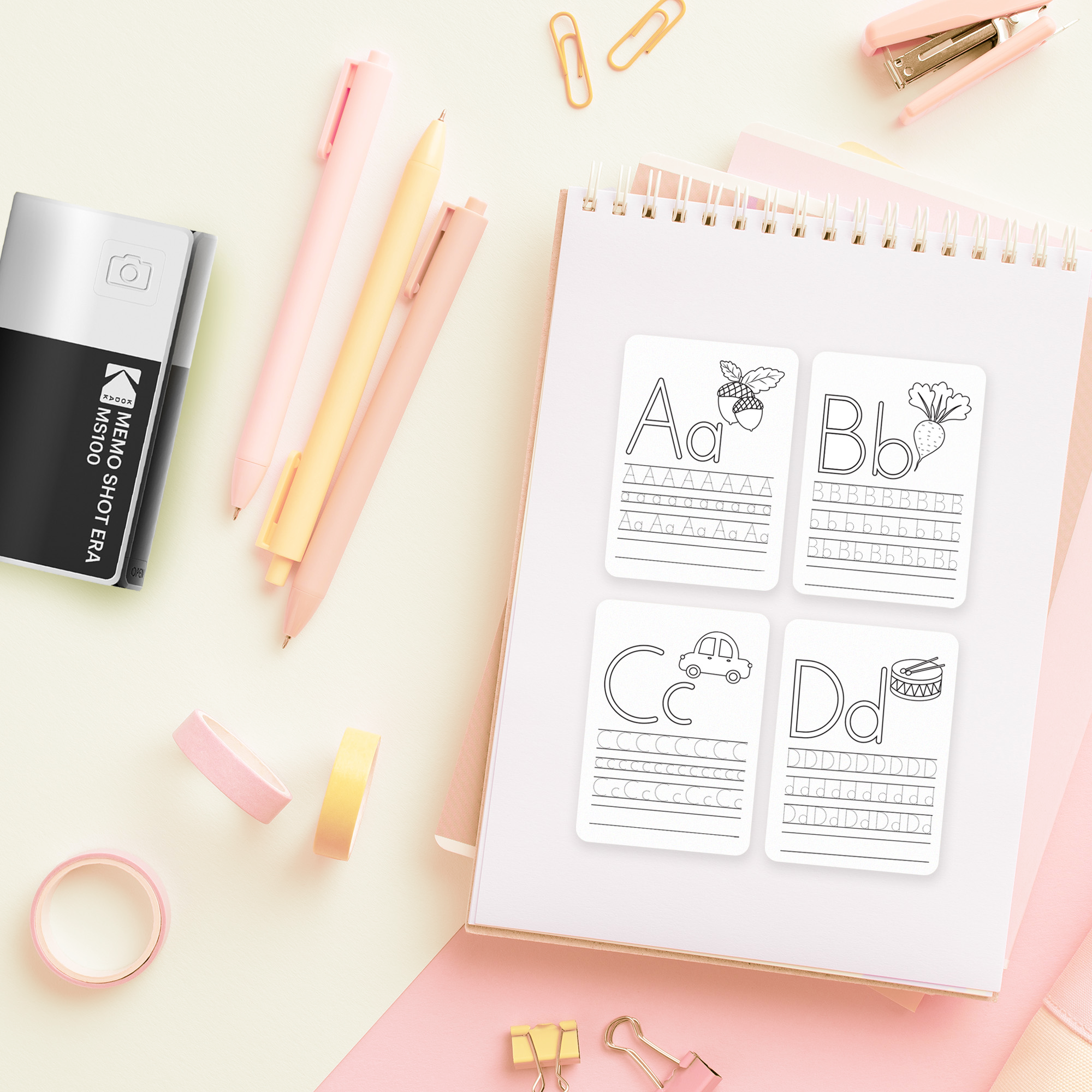 KODAK MemoShot Era MS100 Bundle - Instant Camera & Label Printer with 9 Rolls