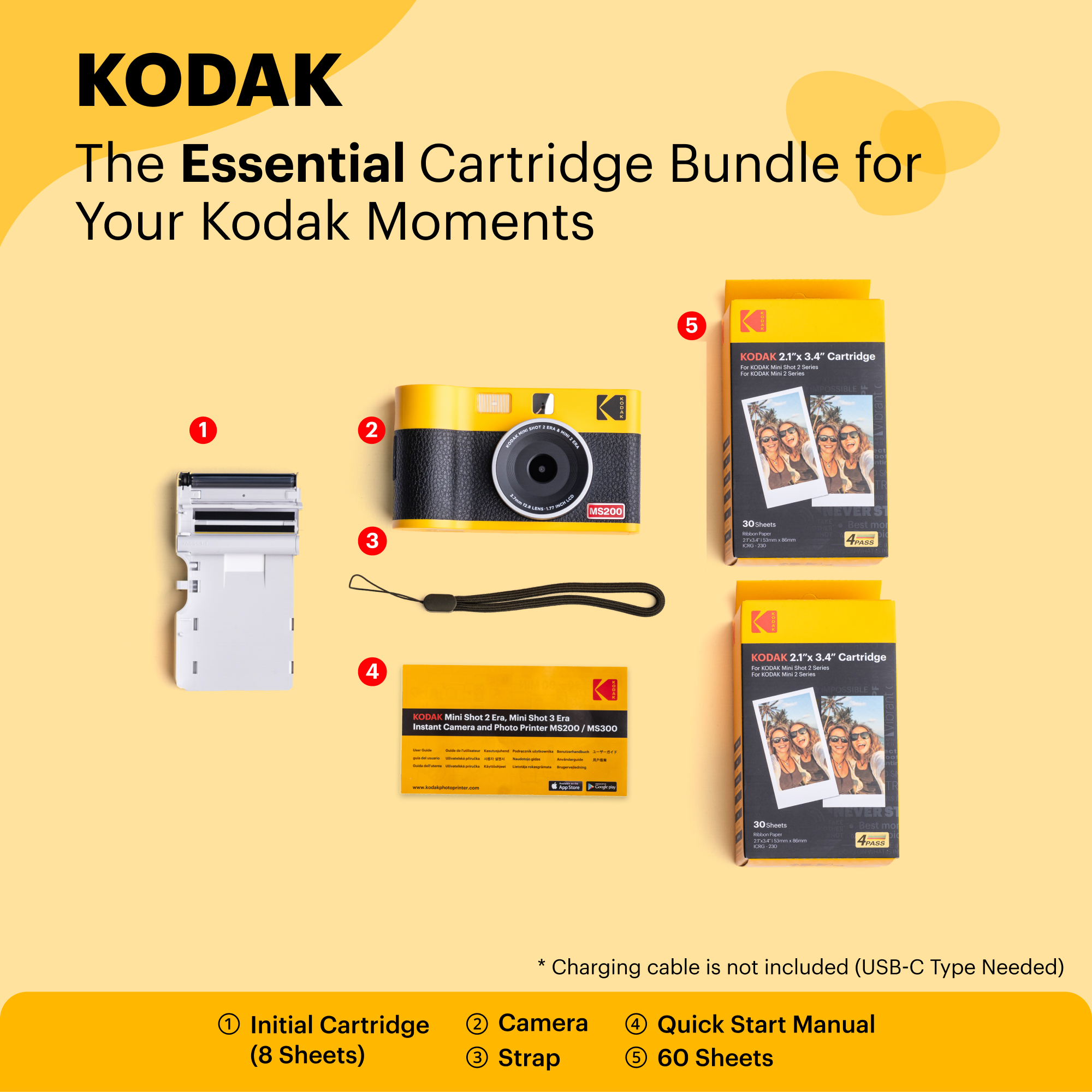 KODAK Mini Shot 2 Era MS200 Bundle