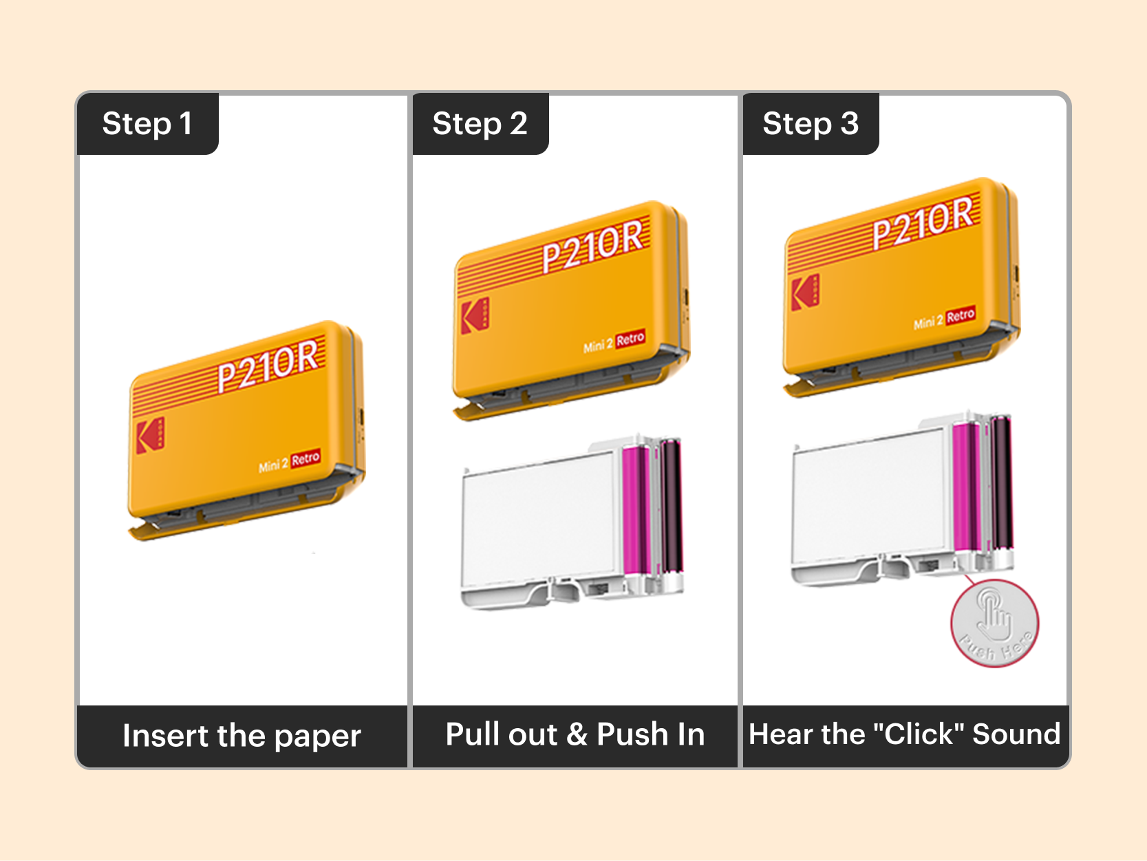 KODAK Mini 2 Retro P210R 30 sheet Bundle