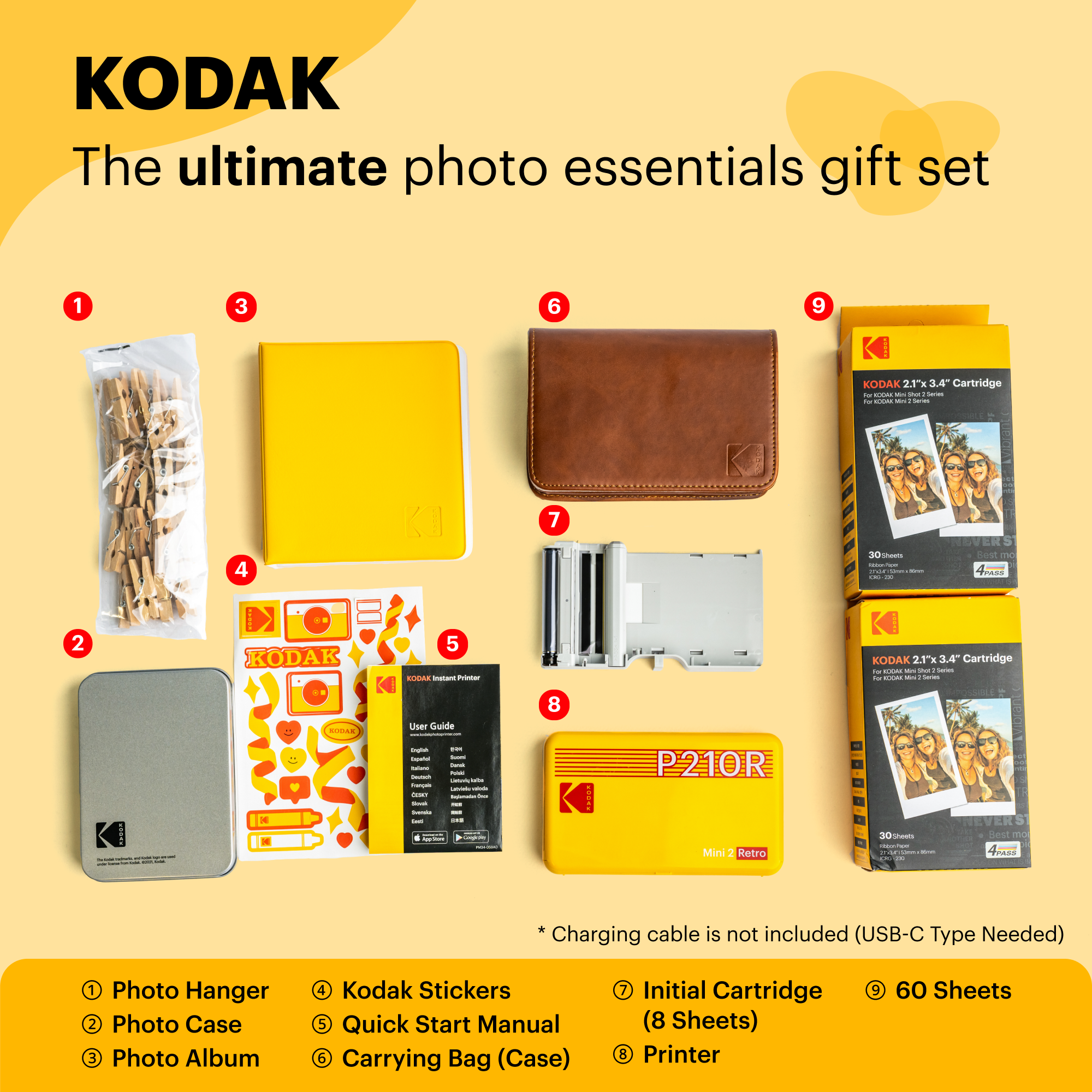 KODAK Mini 2 Retro P210R 30 sheet Gift Bundle