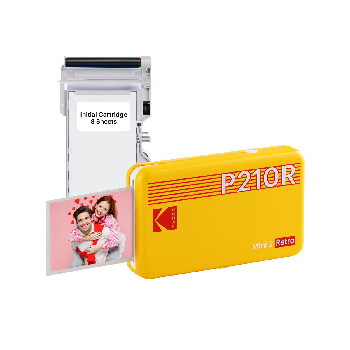 KODAK Mini 2 Retro 4PASS Portable Photo Printer (2.1x3.4 inches) + 8 Sheets