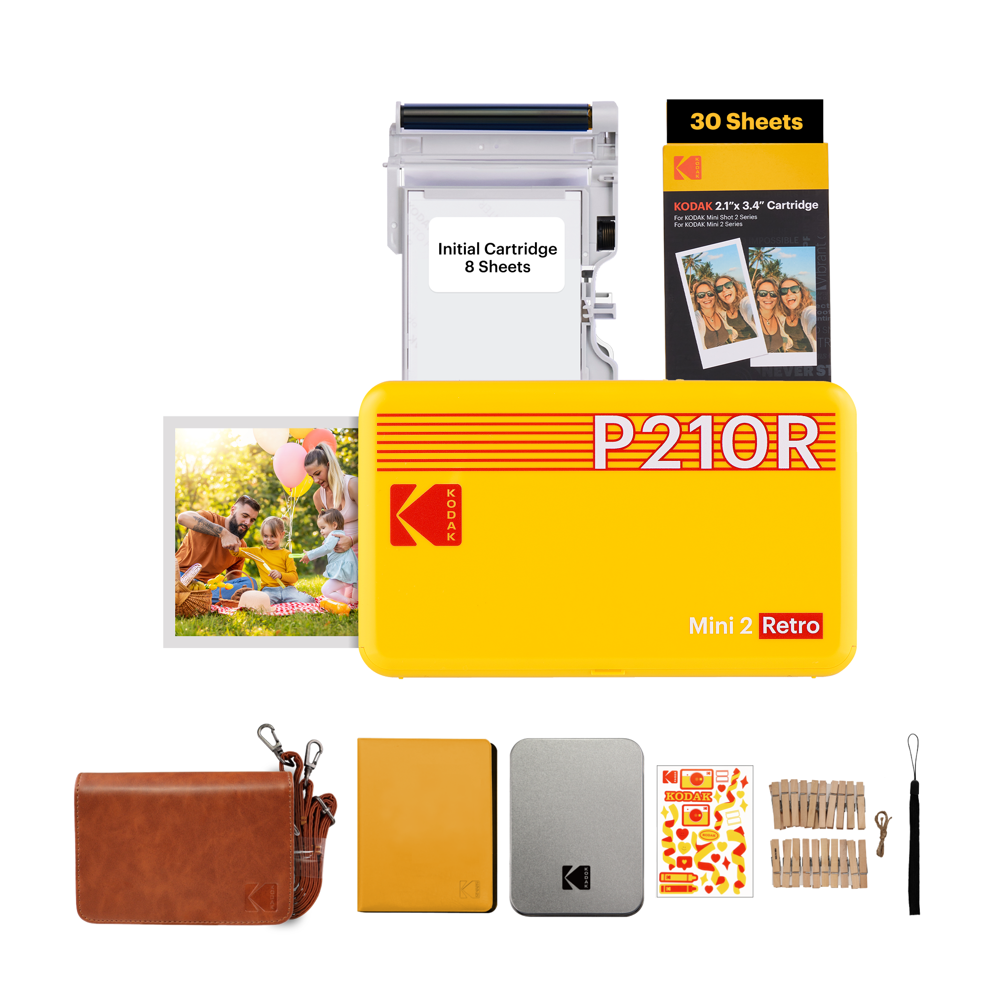 KODAK Mini 2 Retro P210R 30 sheet Gift Bundle