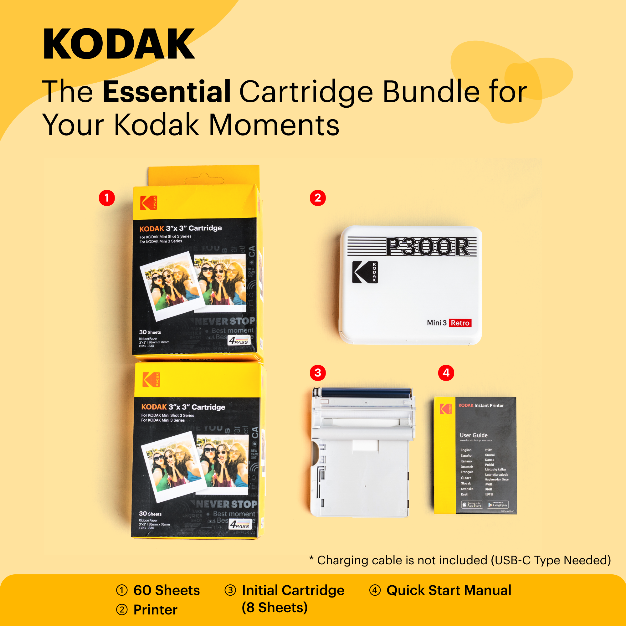 KODAK Mini 3 Retro P300R Bundle