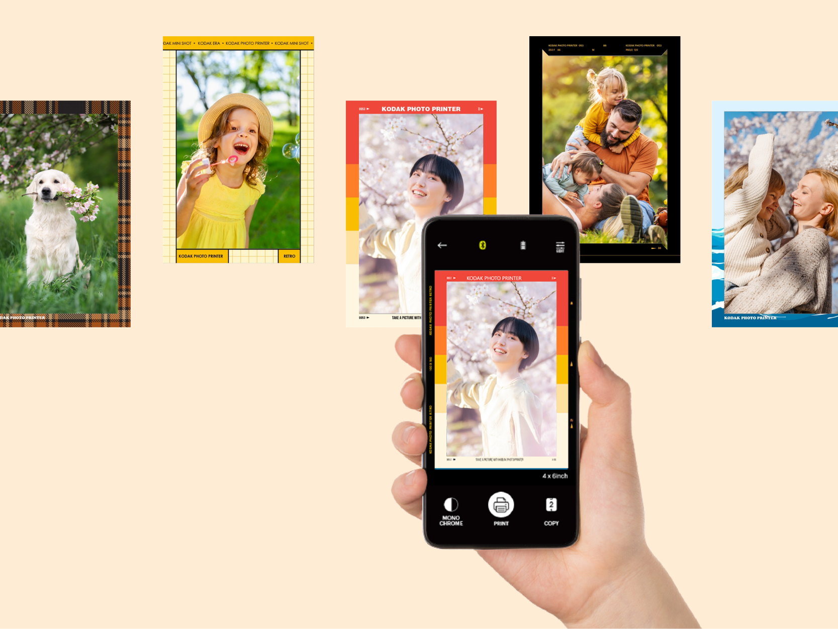 Kodak Dock Plus 4x6" Bluetooth Instant Photo Printer, 4Pass & Laminierprozess - 80 Blatt Bundle