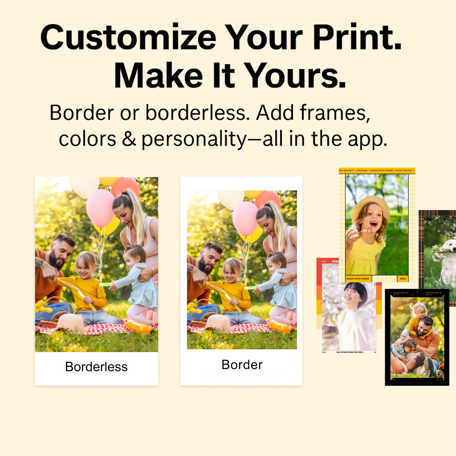 Kodak Mini 2 Retro Stampante fotografica portatile da 2,1 x 3,4 pollici + pacchetto da 60 fogli, connessione wireless, foto reali, 4PASS e processo di laminazione, qualità premium