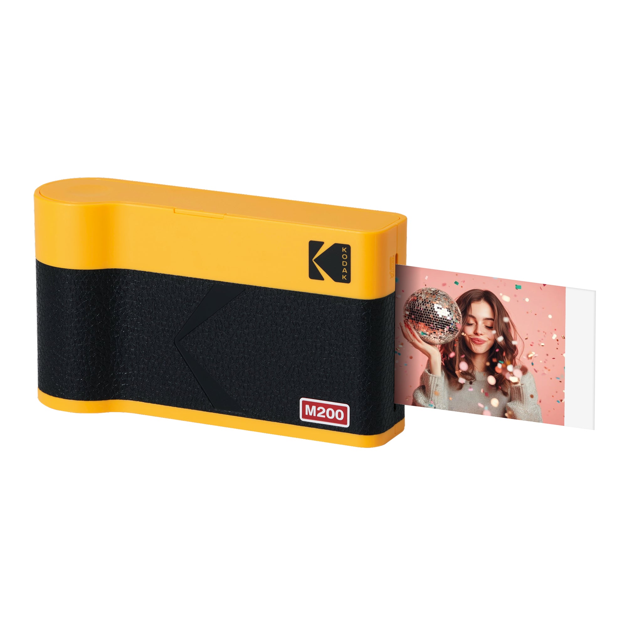 Yellow KODAK Mini 2 Era M200 portable 2.1x3.4 instant photo printer — Bluetooth wireless, 4PASS technology