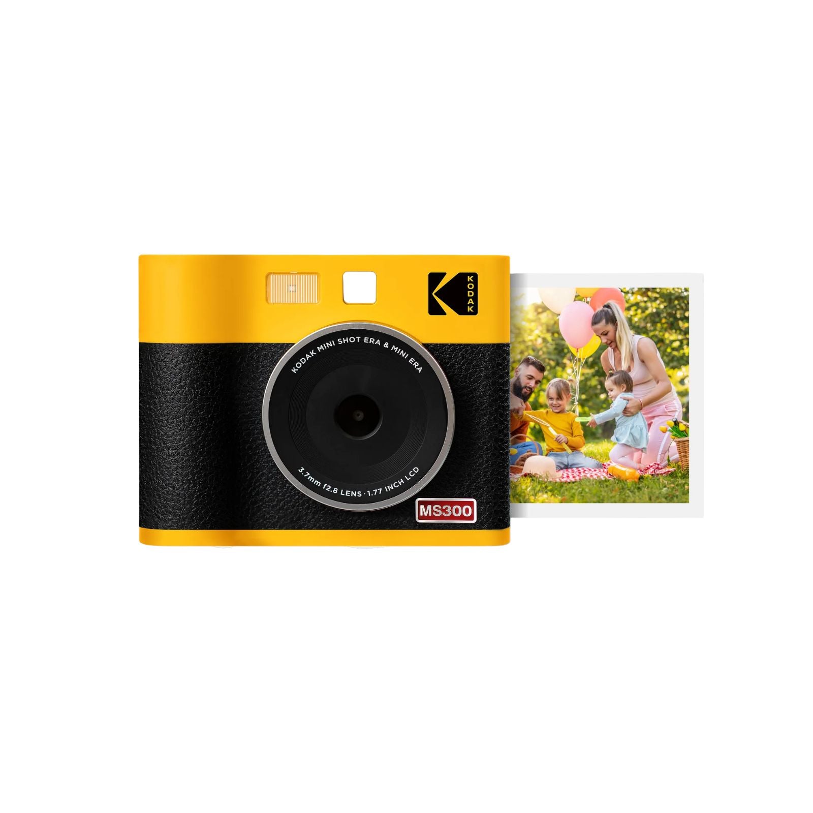 Yellow KODAK Mini Shot 3 Era MS300 2-in-1 instant camera and photo printer — 3x3 inch square, 4PASS