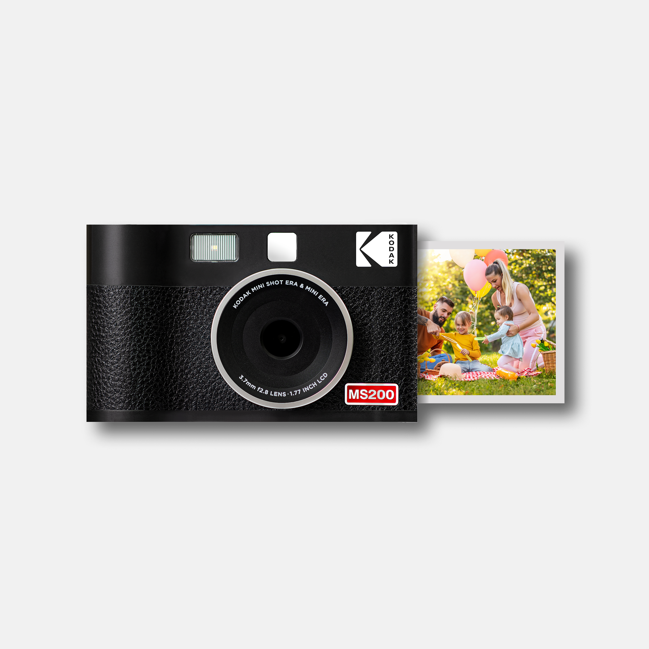 KODAK Mini Shot 2 ERA 4PASS Appareil photo instantané et imprimante photo 2 en 1 (2,1 x 3,4) (appareil photo + 8 feuilles, noir)…