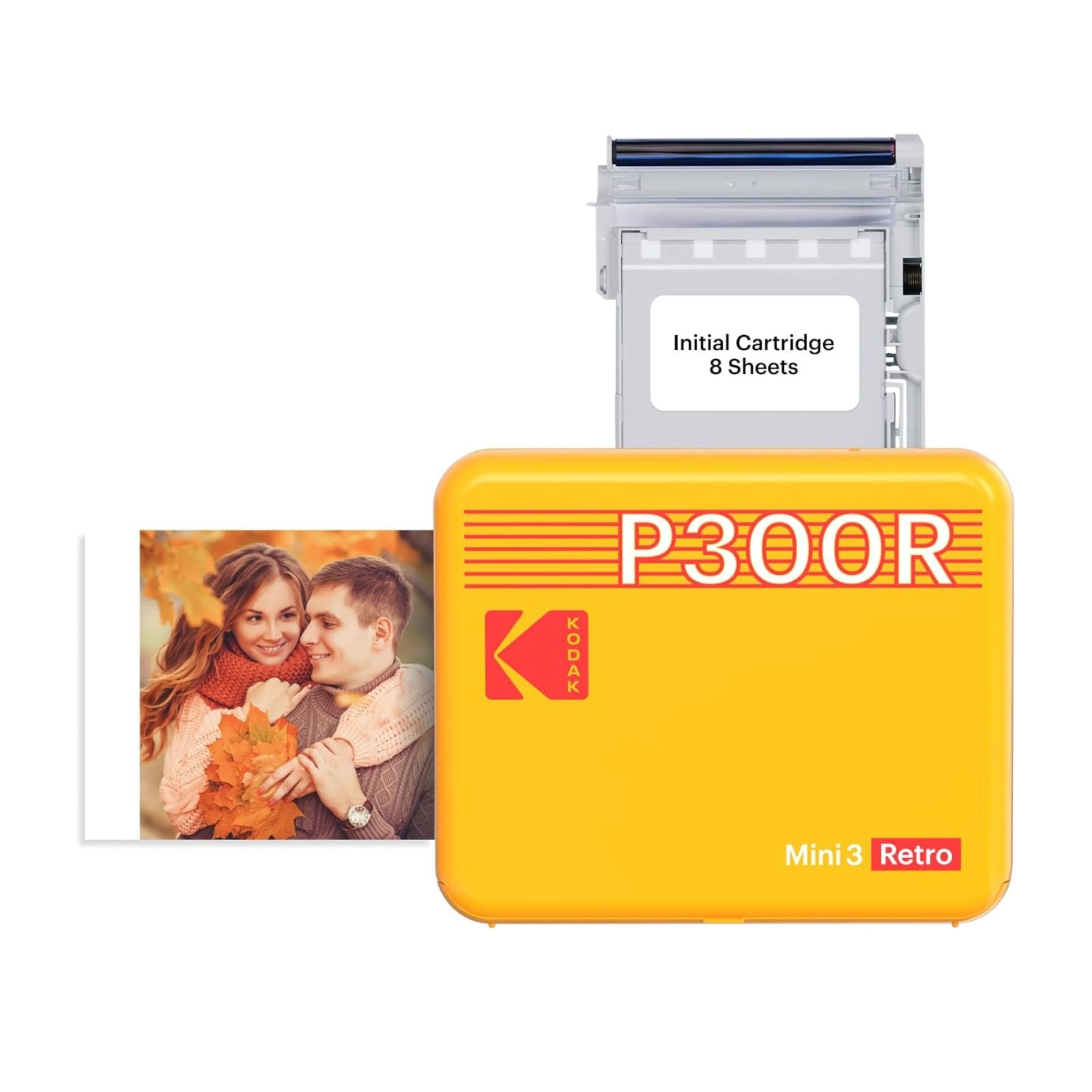 Impresora fotográfica portátil Kodak Mini 3 Retro de 3x3 ”, compatible con dispositivos iOS, Android y Bluetooth, Real Photo: tecnología 4Pass y proceso de laminación