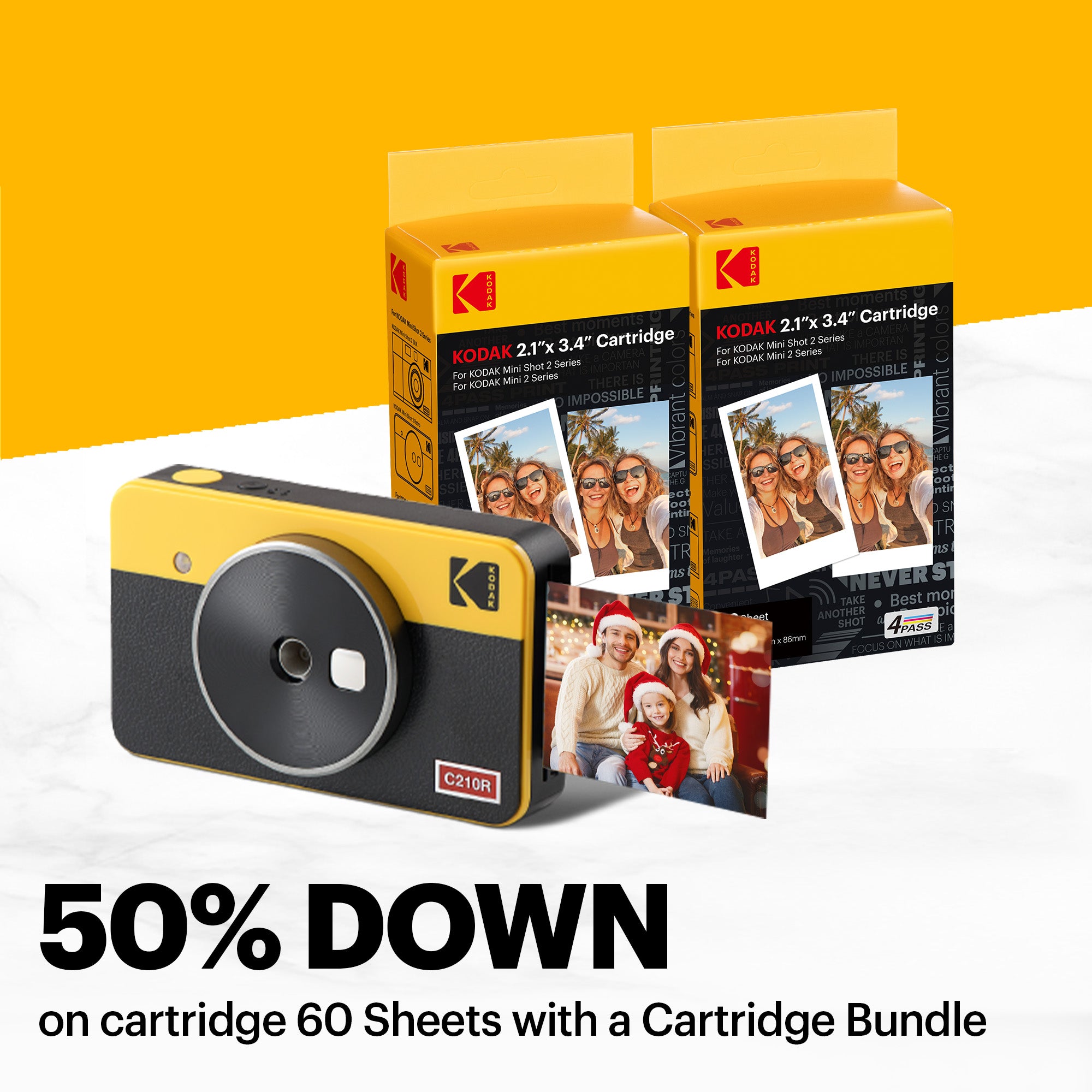 Kodak Mini Shot 2 Retro Portable Wireless Instant Camera & Photo Printer + 60 Sheets Bundle – Kodak Photo Printer Kodak Mini Shot 2 Retro Portable Wireless Instant Camera & Photo Printer + 60 Sheets Bundle – Kodak Photo Printer