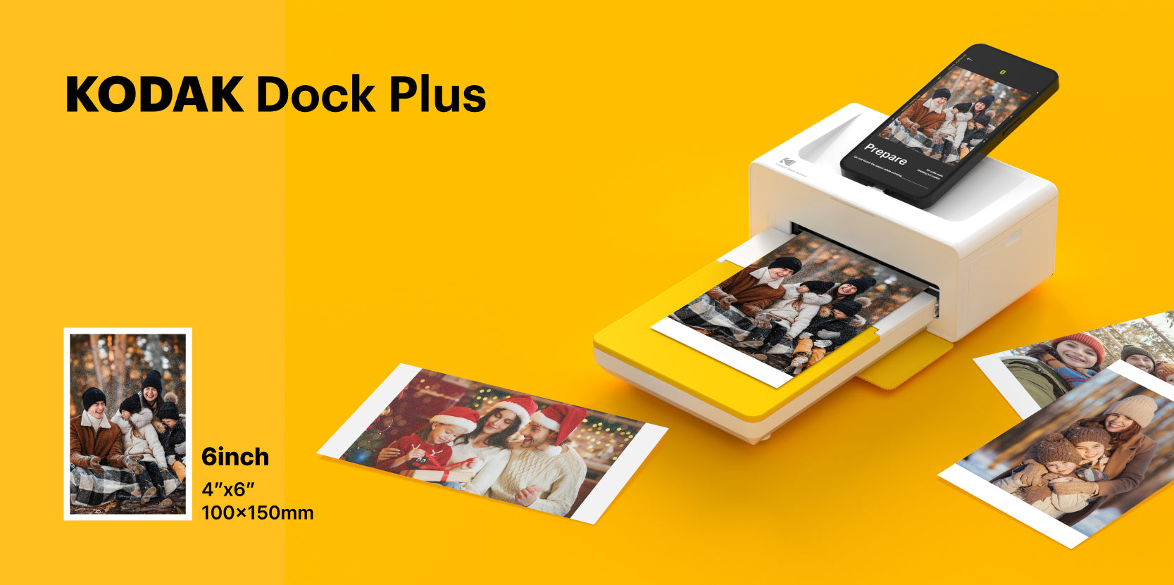 4x6 Photo Printer | Kodak Dock Plus Portable Bluetooth Instant