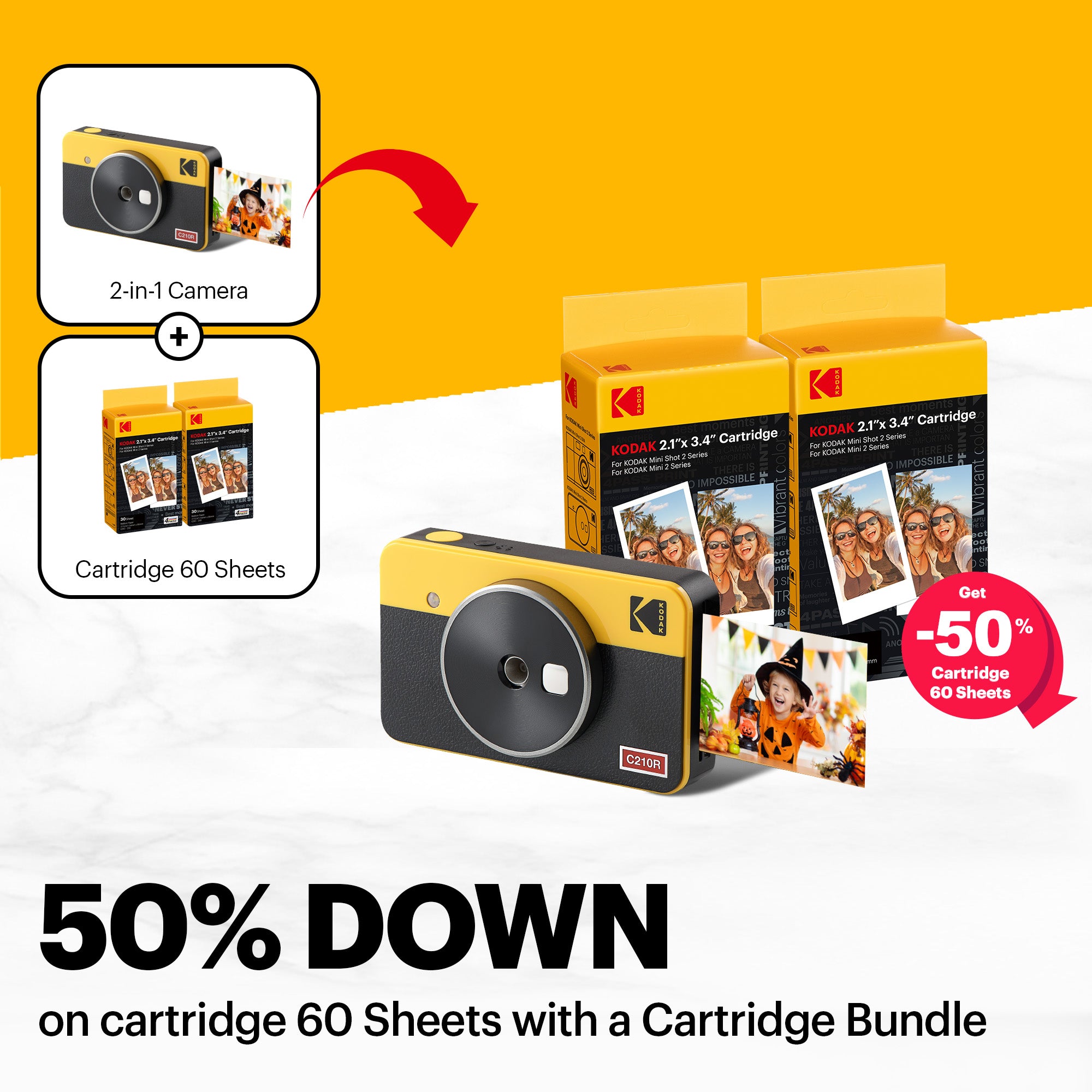 Kodak Mini Shot 2 Retro (C210R) | Best Portable Camera Printer for 