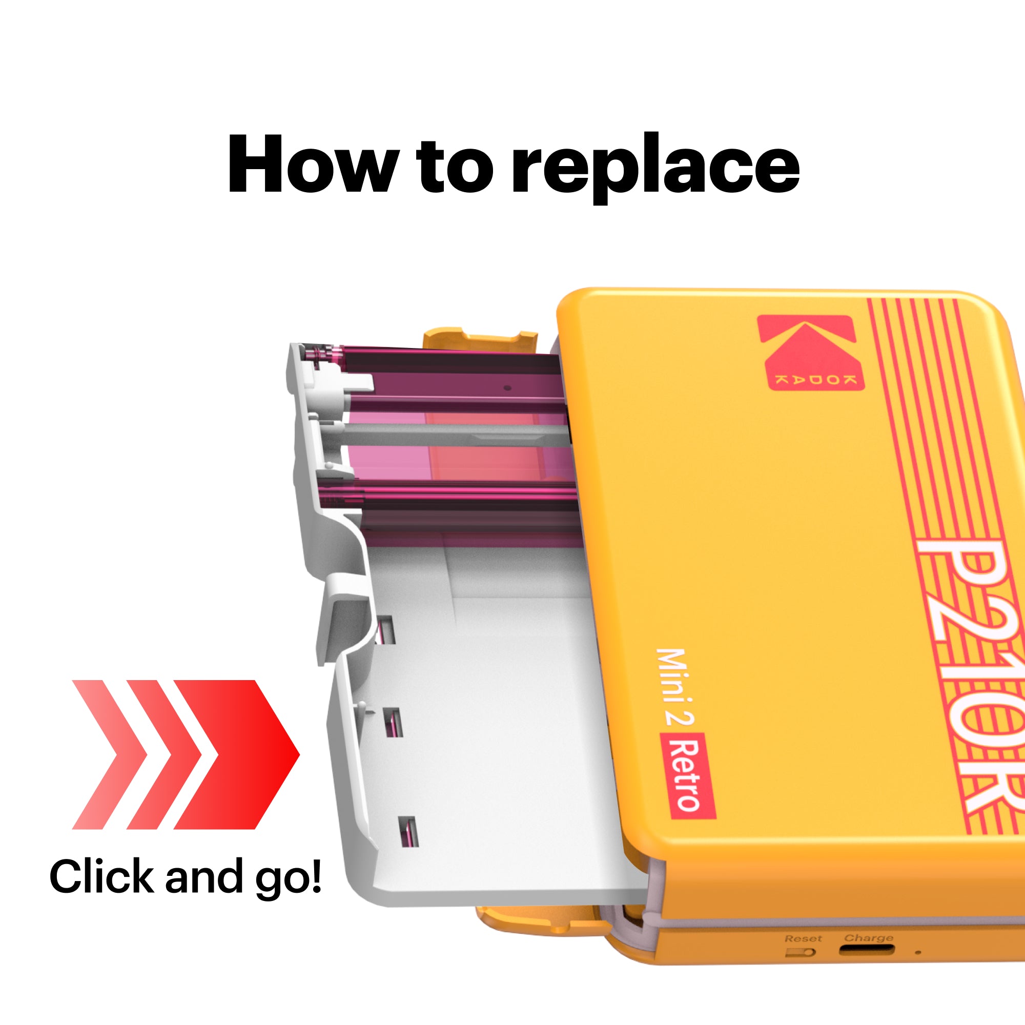Kodak Photo Printer Mini 2 Cartridge & Refill | 2.1 x 3.4 All In