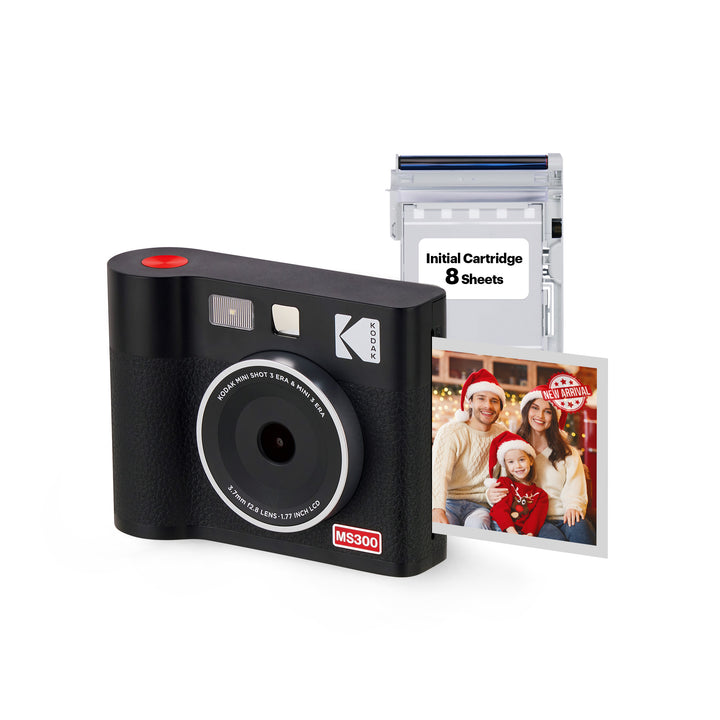 KODAK Mini Shot 3 ERA 4PASS 2-in-1 Instant Camera and Photo Printer (3x3) (Camera + 8 Sheets)