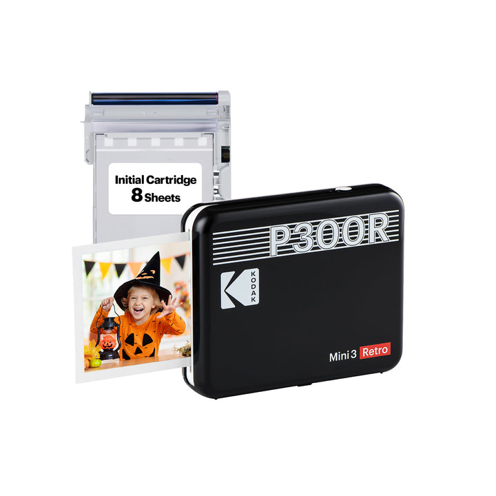 Imprimante photo portable Kodak Mini 3 Retro 3x3", compatible avec les appareils iOS, Android et Bluetooth, Real Photo : technologie 4Pass et processus de plastification