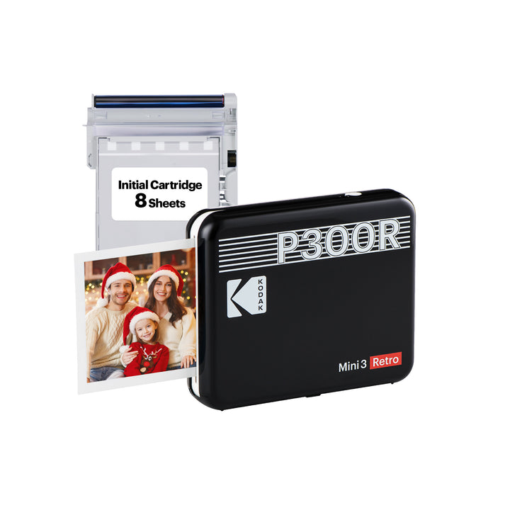 KODAK Mini 3 Retro 4PASS Portable Photo Printer (3x3 inches) + 8 Sheets