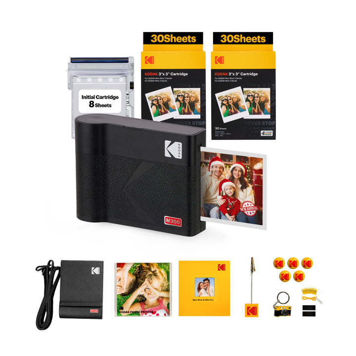 KODAK Mini 3 ERA 4PASS Portable Photo Printer (3x3) (Printer + 68 Sheets + Gift Accessories)