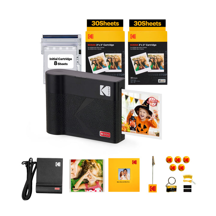 KODAK Mini 3 ERA 4PASS Portable Photo Printer (3x3) (Printer + 68 Sheets + Gift Accessories)