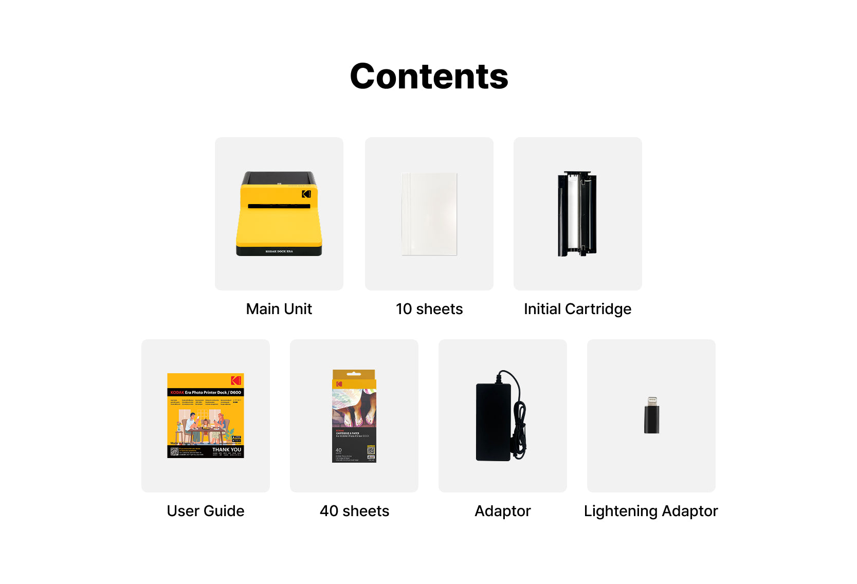 KODAK Dock Era 4x6 Inch D600 Photo Printer 50 Sheet Bundle
