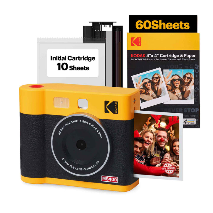 KODAK Mini Shot 4 ERA 4PASS Appareil photo instantané et imprimante photo 2 en 1 (4x4) (appareil photo + 68 feuilles)… 