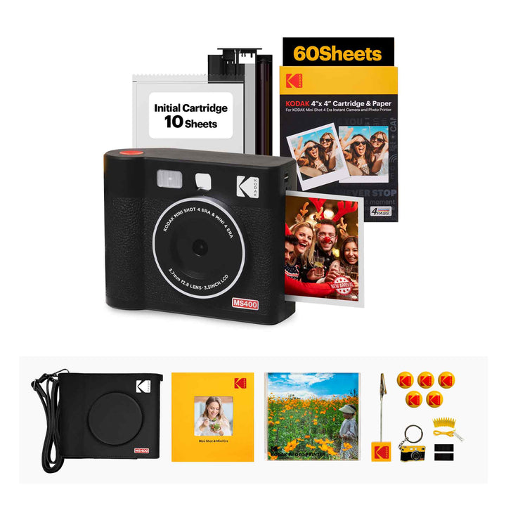 KODAK Mini Shot 4 ERA 2-in-1 Instant Camera and Photo Printer (4x4) (Camera + 68 Sheets + Gift Accessories)