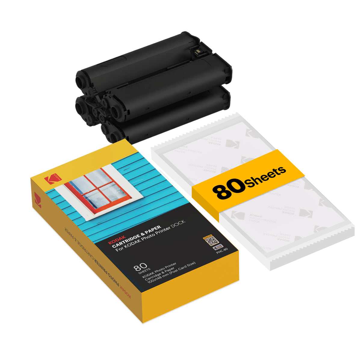 4PASS 4x6 Inch Cartridge & Paper 80 Photos