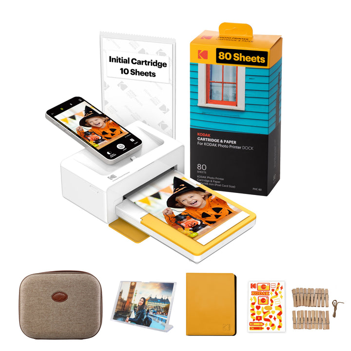 KODAK Dock Plus 4PASS Instant Photo Printer (4x6 inches) + 90 Sheets Gift Bundle