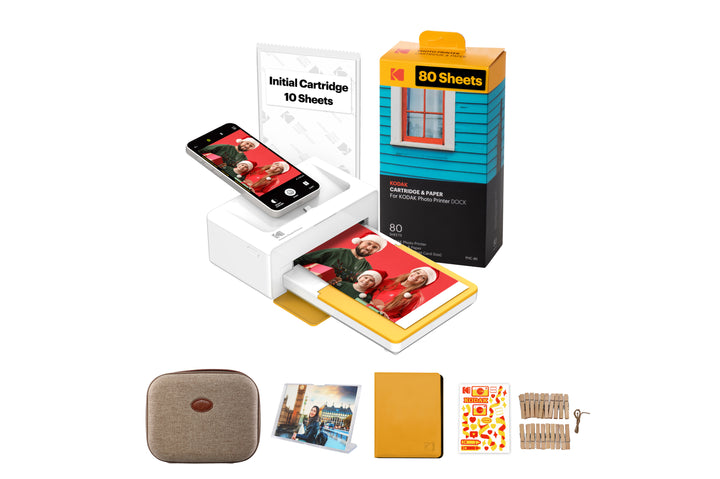 KODAK Dock Plus 4PASS Instant Photo Printer (4x6 inches) + 90 Sheets Gift Bundle