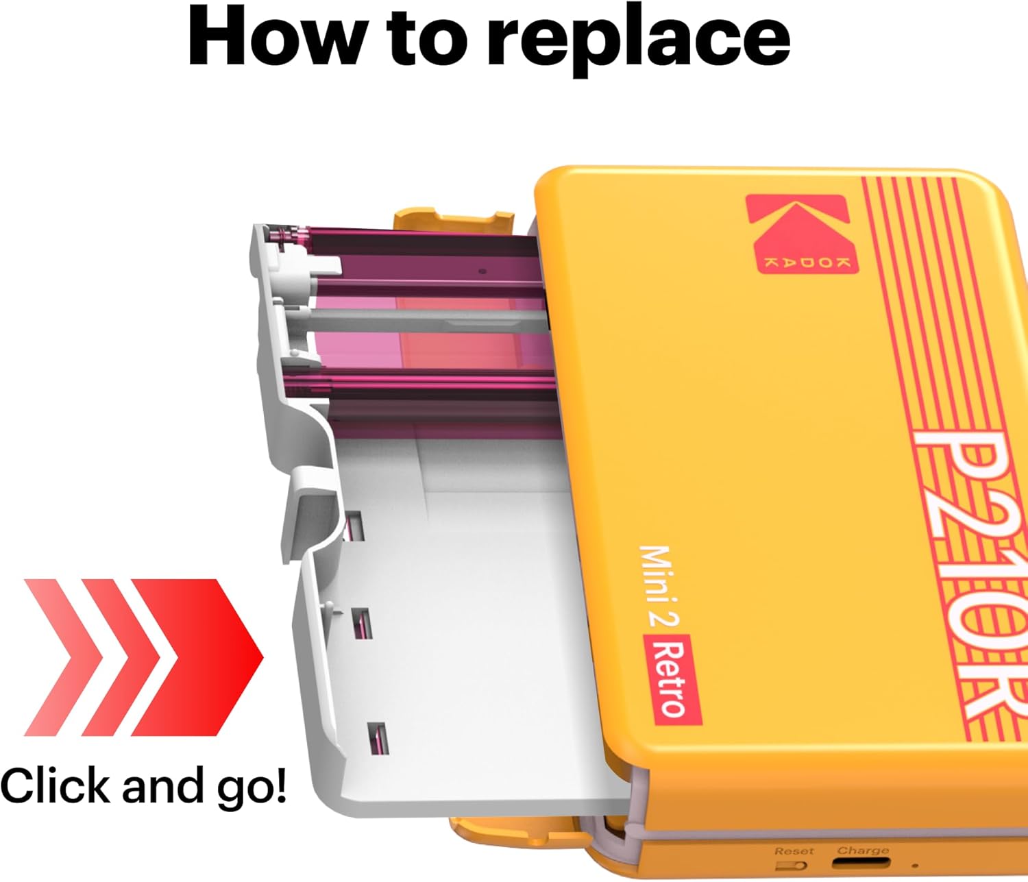 Impresora de fotos de Kodak Cartucho de 2 pulgadas - 60 PACK OF KODAK 4PASS 2.1 "X3.4" Cartucho, papel en todo papel y recarga de cartuchos de cinta de color - Compatible con Kodak Mini 2, Mini 2 Plus, Mini 2 retro, Mini Shot, Mini Tiro 2 retro