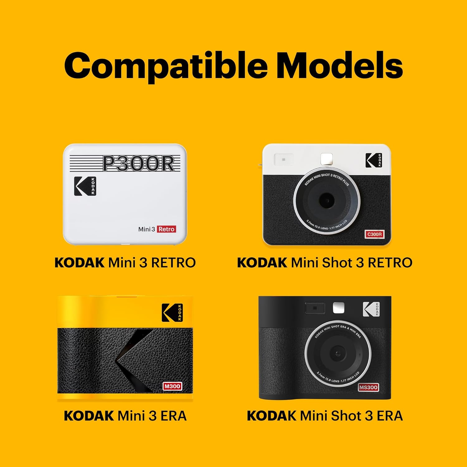Kodak Instant Print 3x3 Cartridge | 60 Pack of 4 PASS 3 Inch