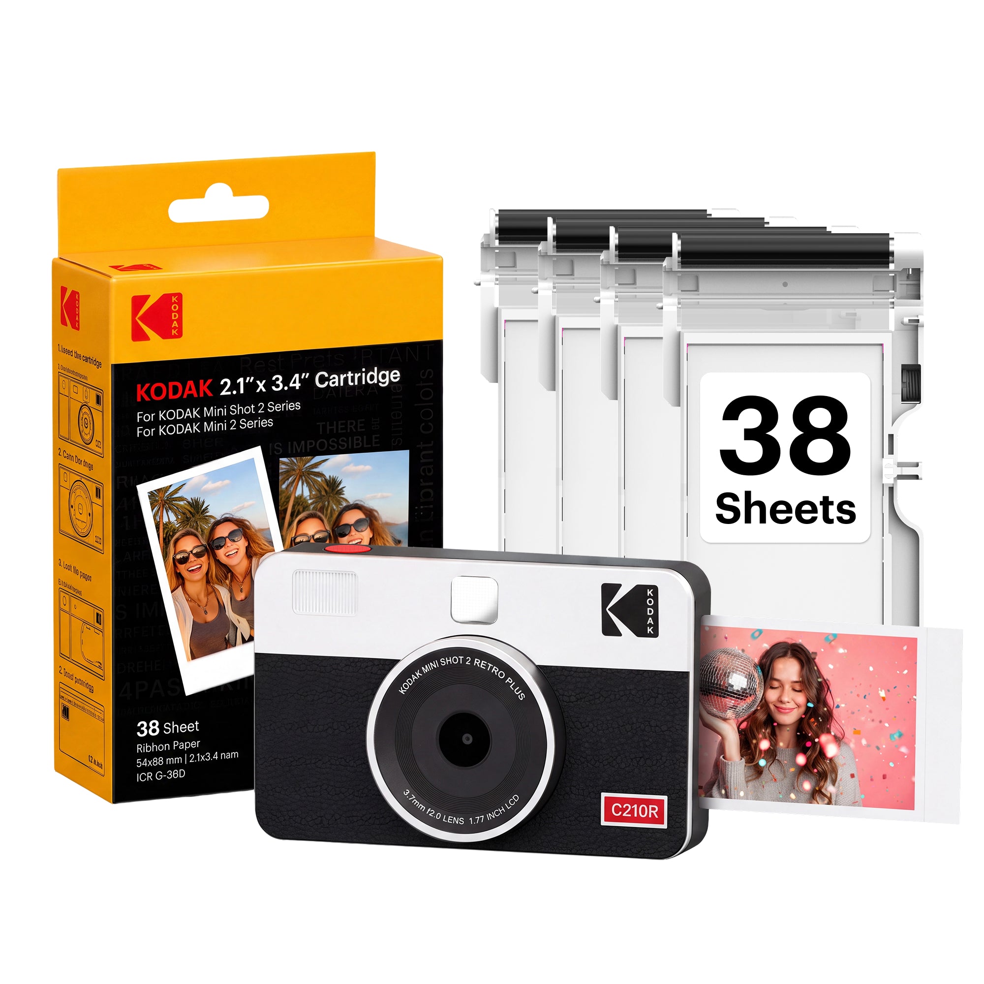 Kodak Mini Shot 2 Retro Portable Wireless Instant Camera & Photo