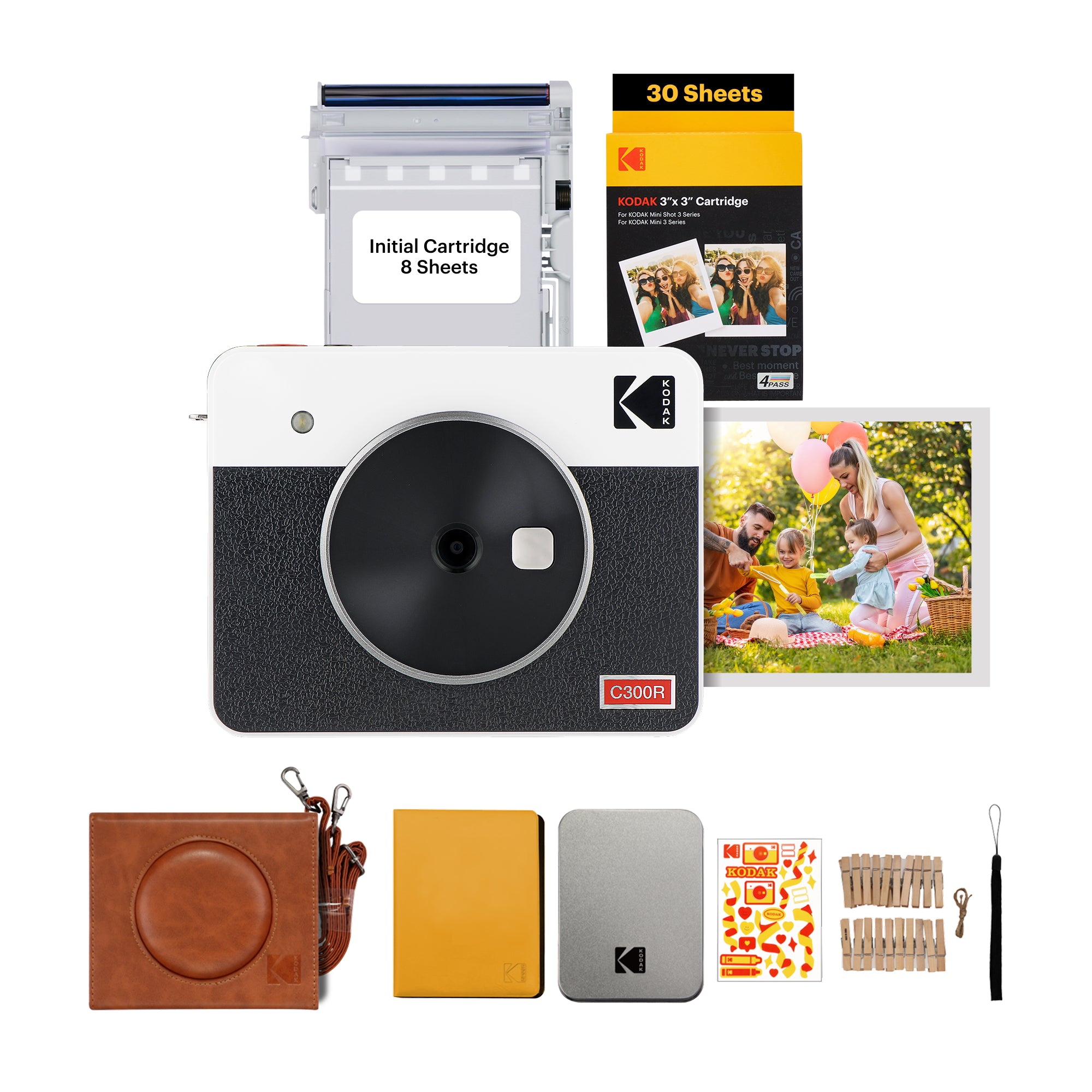 KODAK Mini Shot 3 Retro C300R 30 sheet Gift Bundle