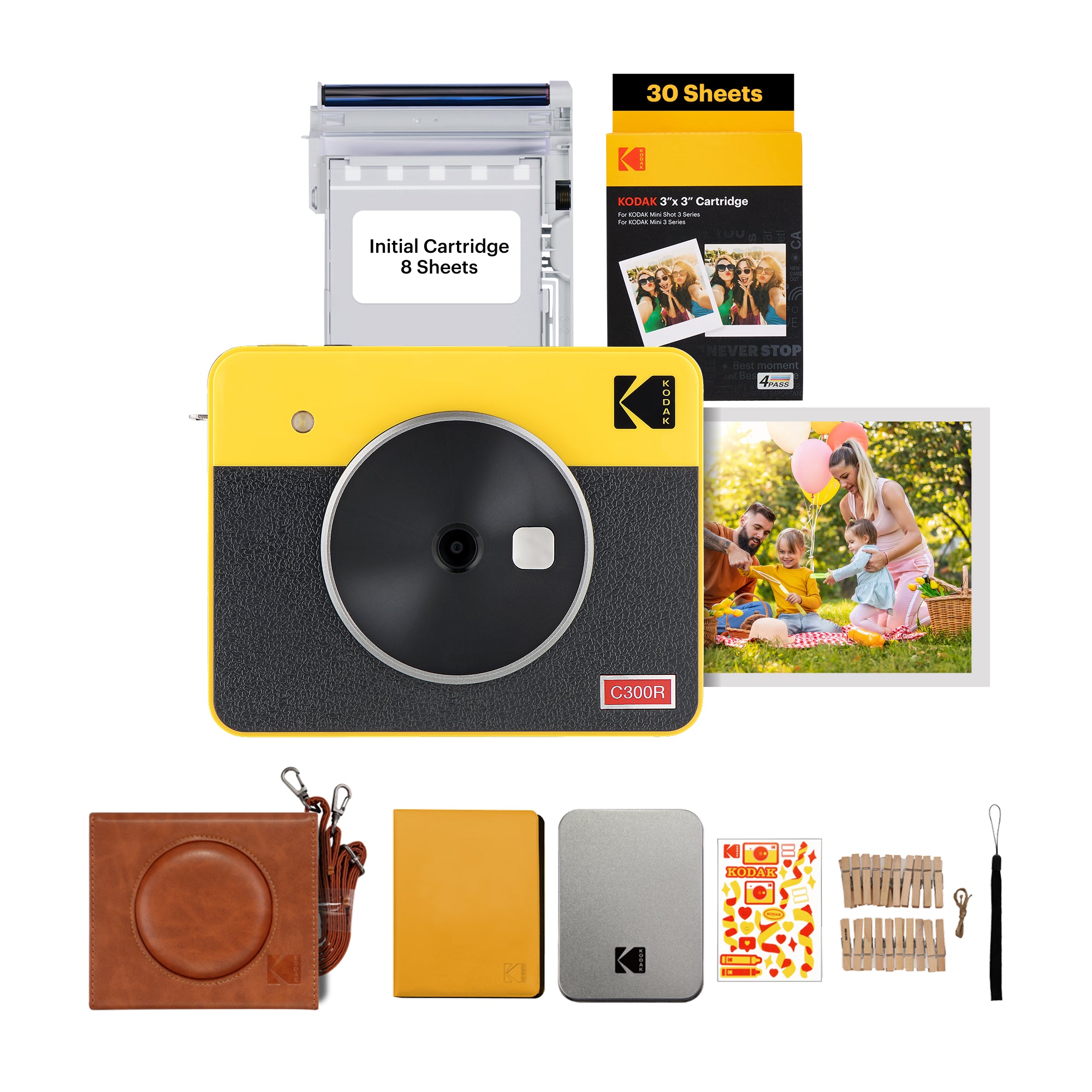 KODAK Mini Shot 3 Retro C300R 30 sheet Gift Bundle