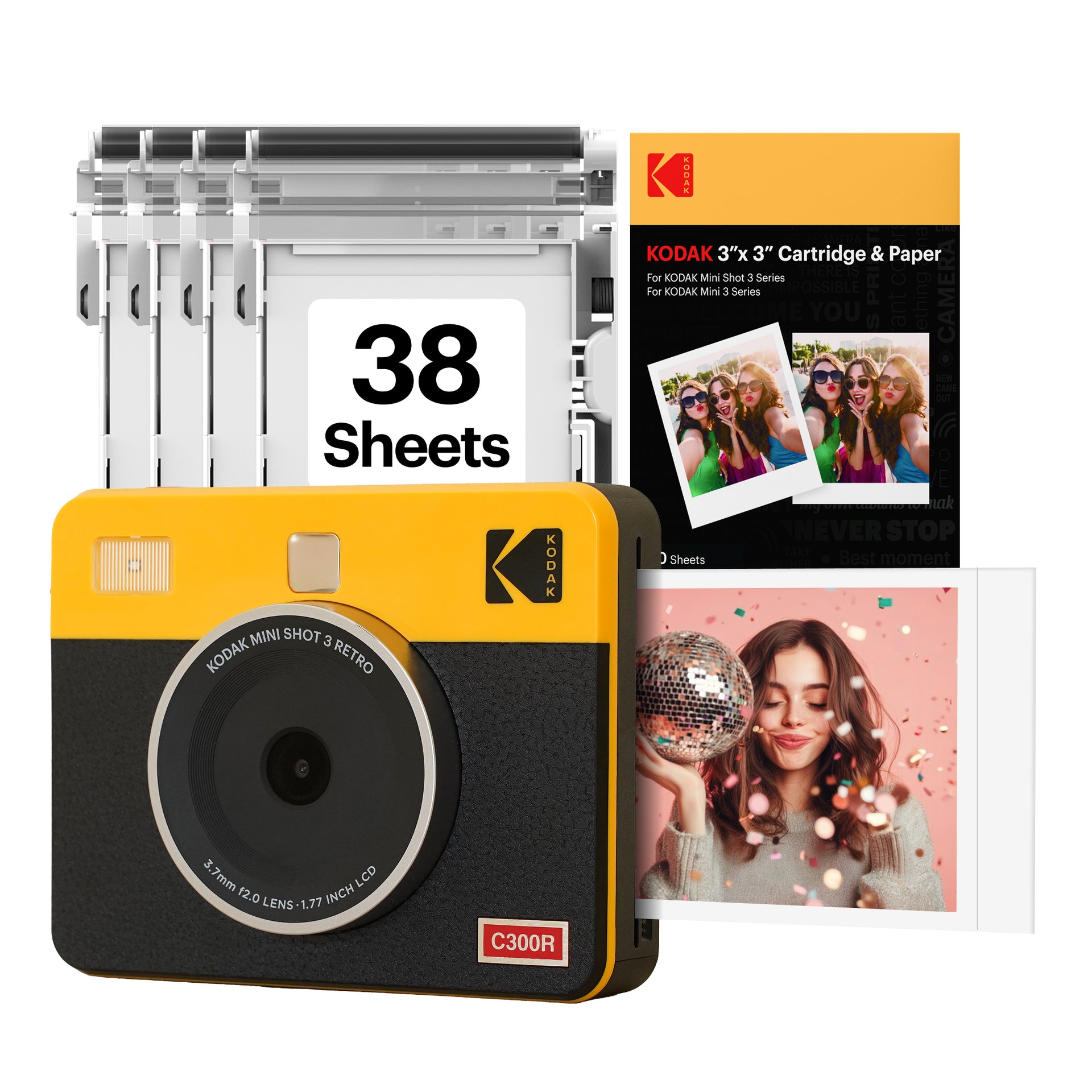 Mini Shot 3 Retro 3x3 Inch C300R 38 Sheet Bundle
