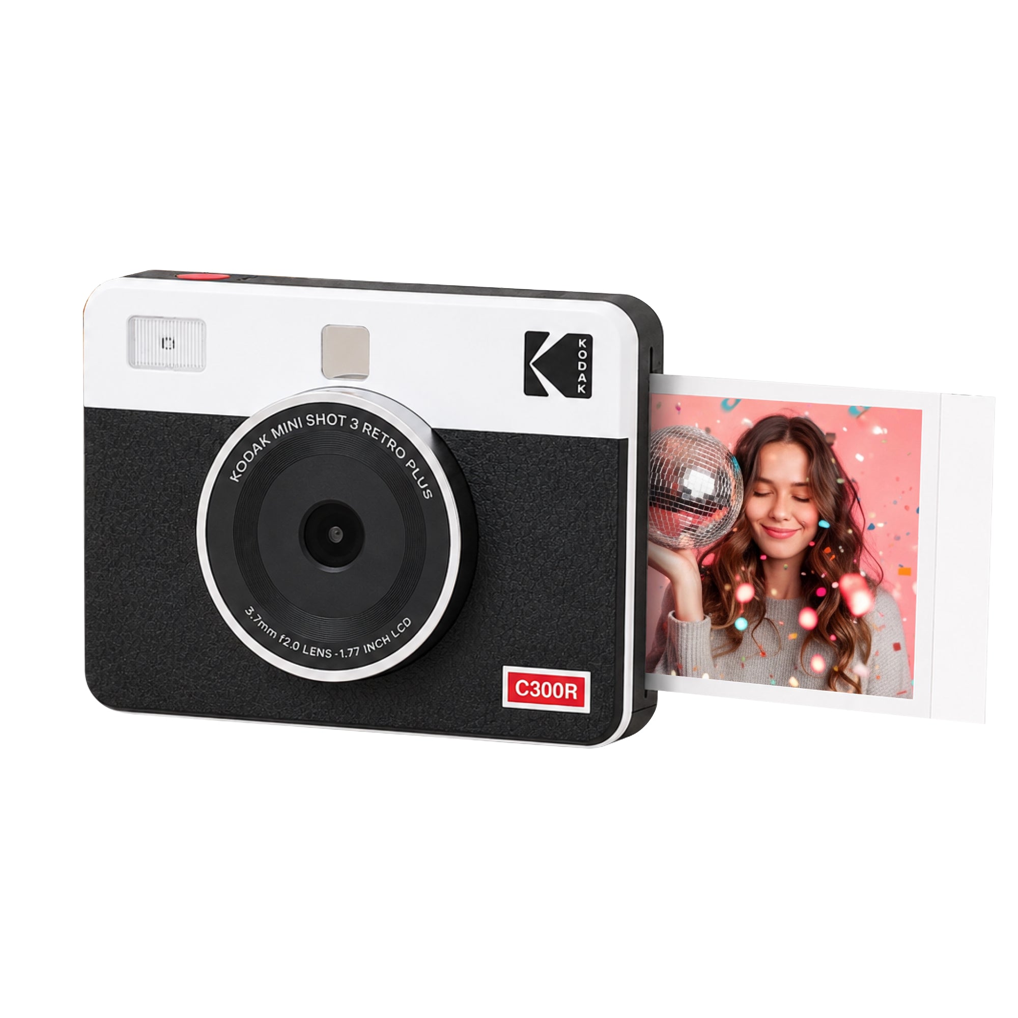 KODAK Mini 3 Retro ブラック Kodak Mini Shot 3 Retro (C300R) | Best Instant 3x3” Bluetooth