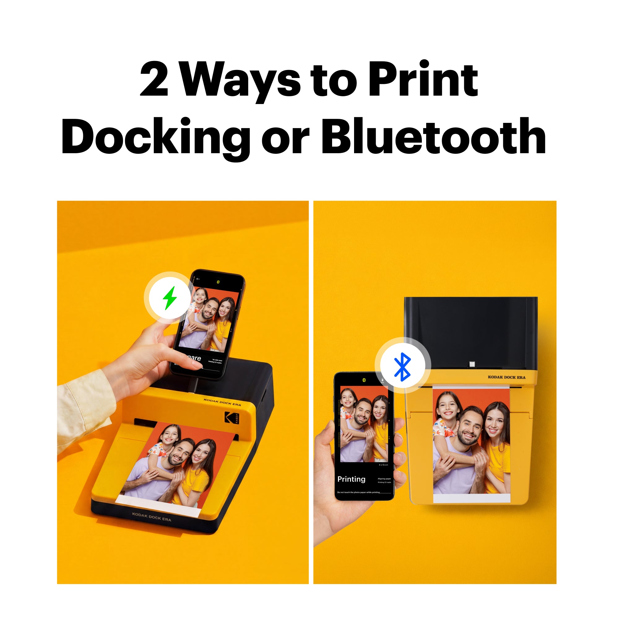 KODAK D600 4x6 photo printer with Bluetooth connectivity and 4PASS dye-sublimation technology