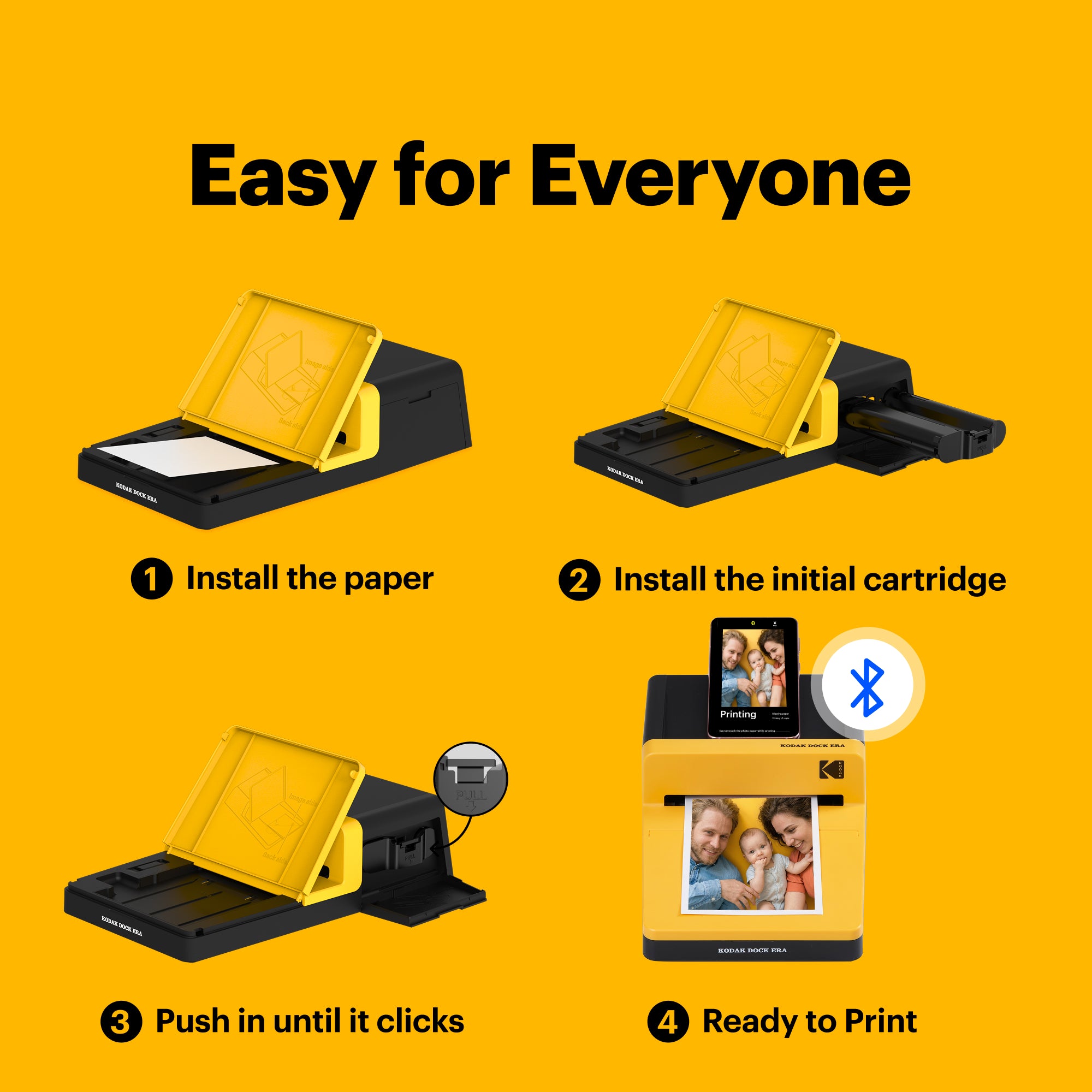 KODAK Dock Era 4x6 Inch D600 Photo Printer 50 Sheet Bundle