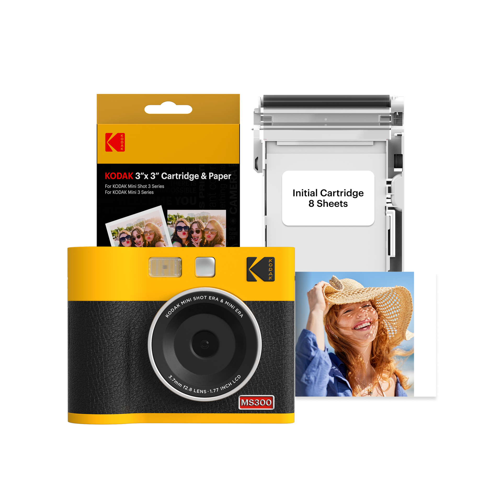 kodak mini shot3 era 本体　カートリッジ Kodak Instant Print 3x3 Cartridge | 60 Pack of 4 PASS 3 Inch