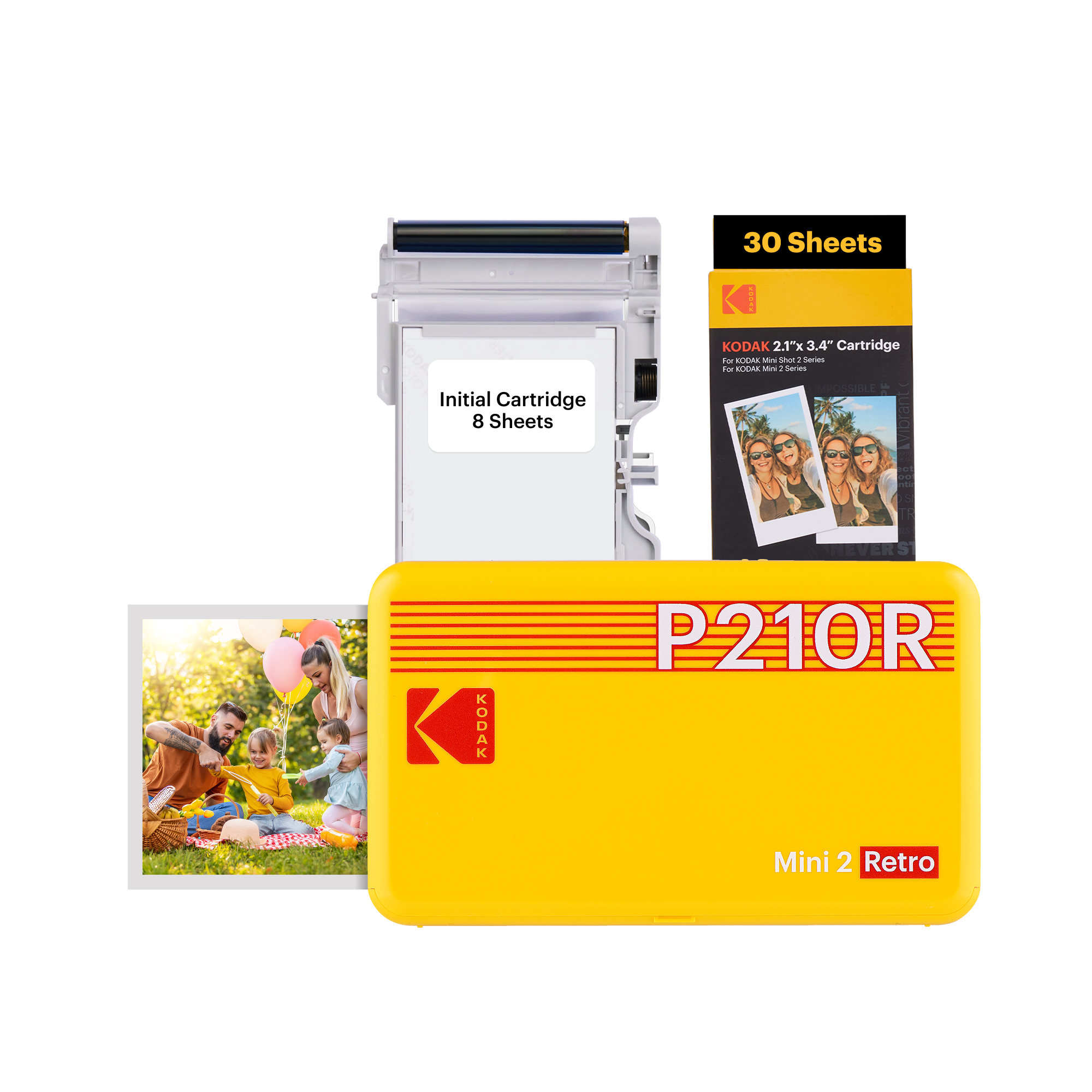 [Yellow only] KODAK Mini 2 Retro P210R 30Bundle