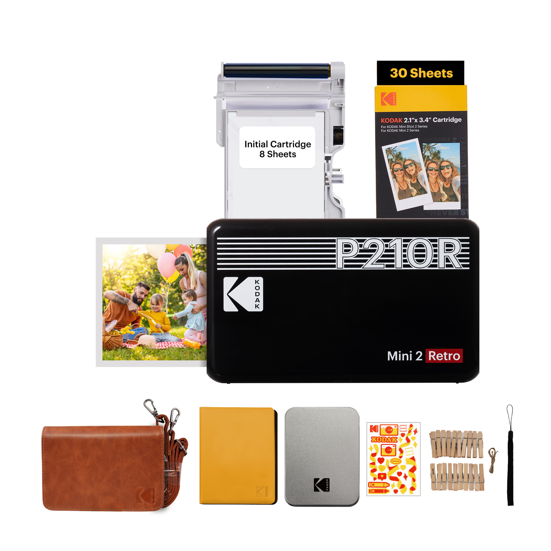 KODAK Mini 2 Retro P210R 30 sheet Gift Bundle