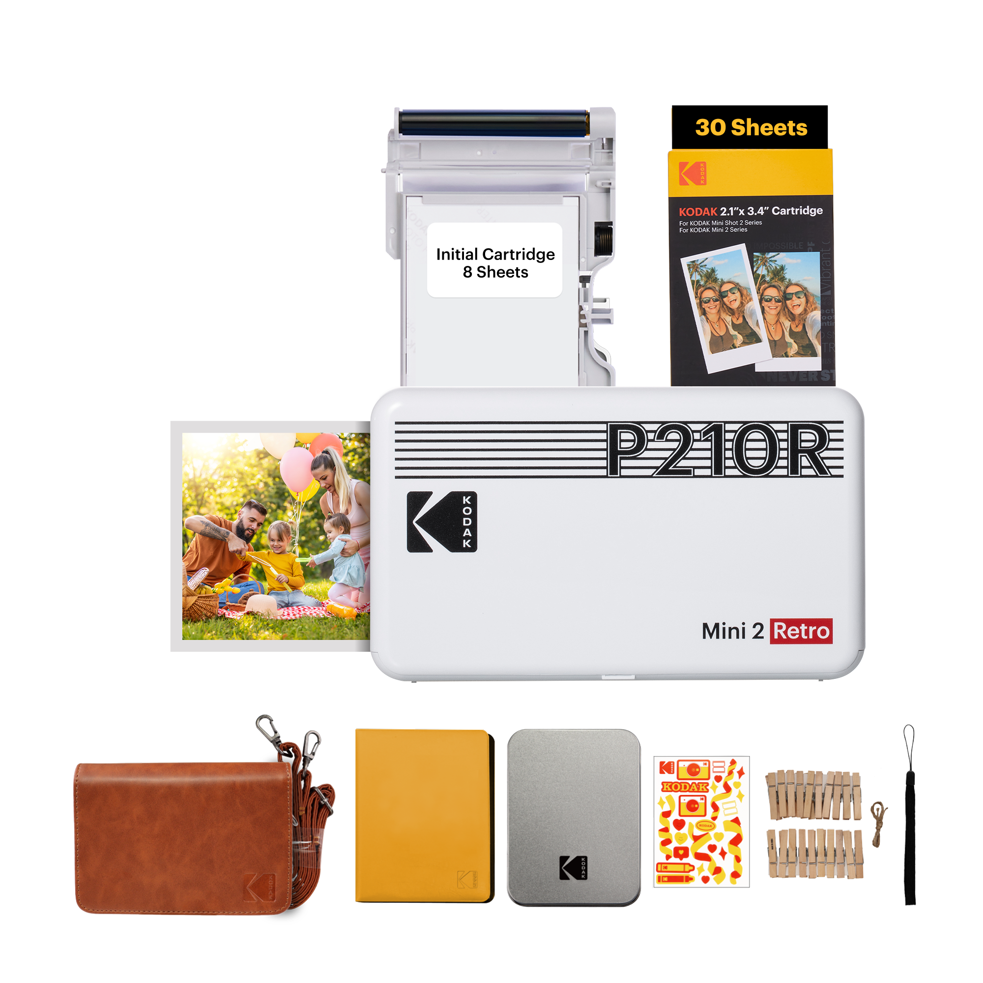 KODAK Mini 2 Retro P210R 30 sheet Gift Bundle